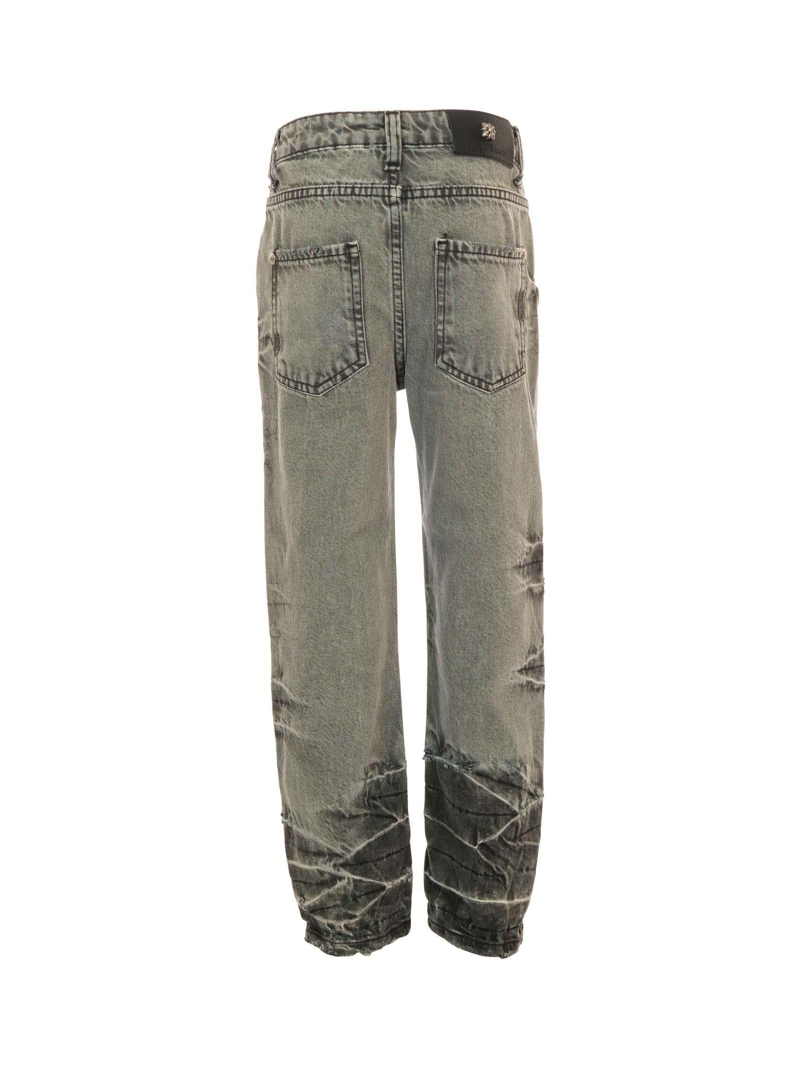 Jeans John Richmond grigio effetto destroyed e dettagli used - Image 3