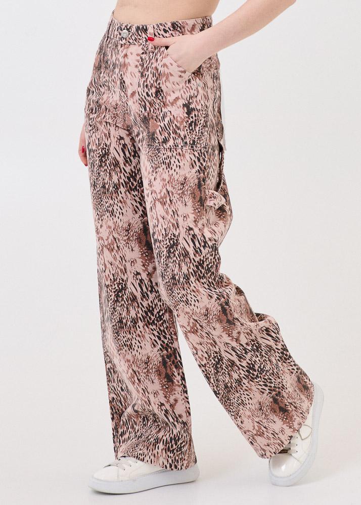 Jeans "Mine" Haveone rosa leopardata - Image 2
