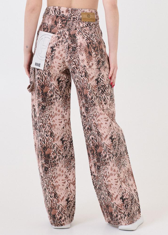 Jeans "Mine" Haveone rosa leopardata - Image 3