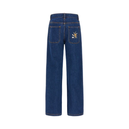 Jeans Moschino blu con logo su tasca posteriore - Image 2