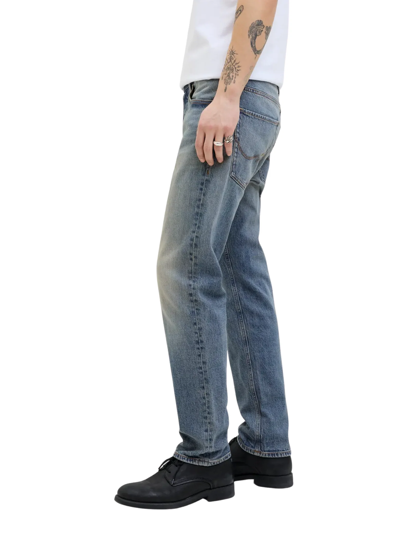Jeans "Sbd 556" Jack & Jones blu con dettagli slavati - Image 4