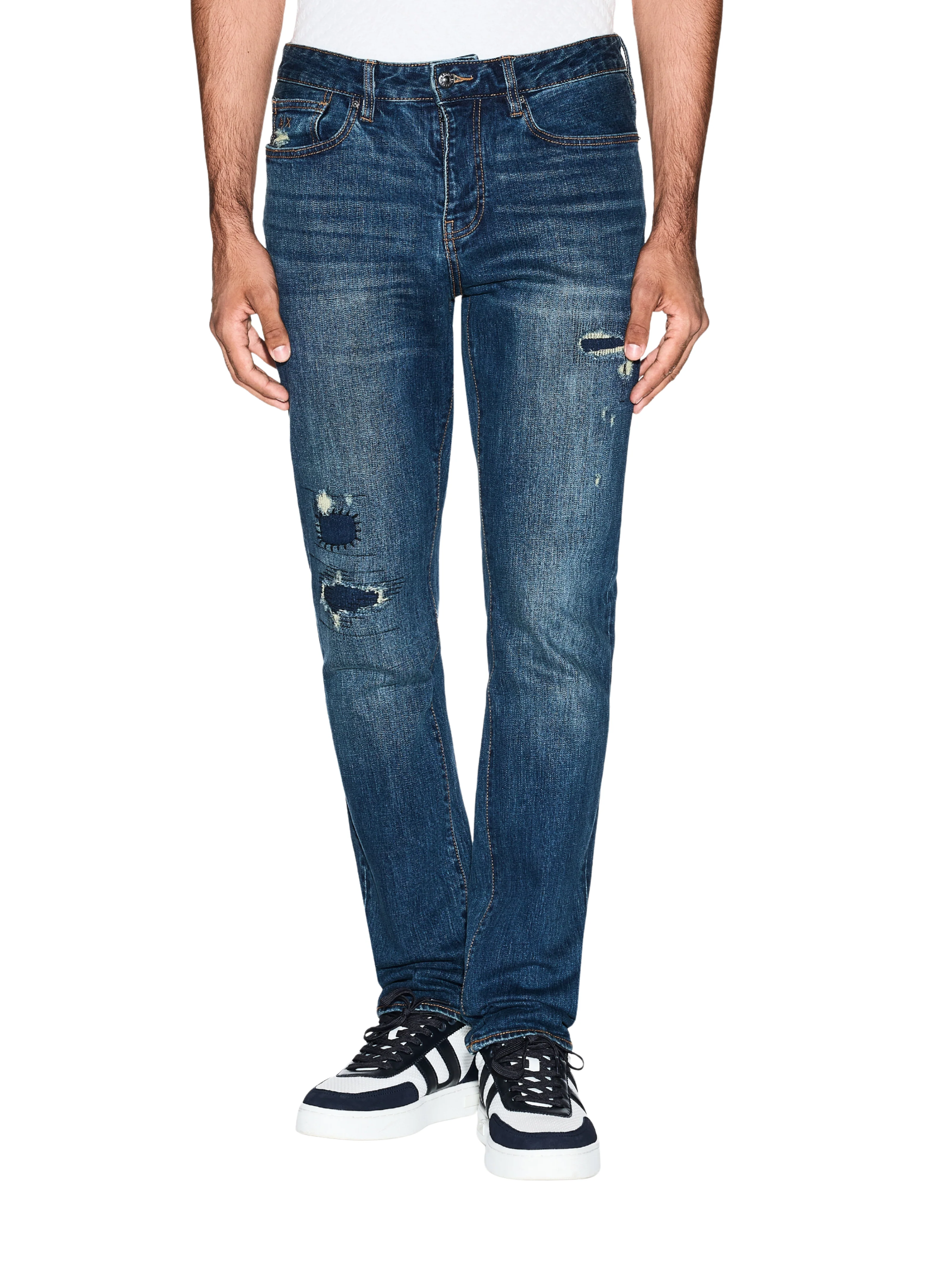 Jeans slim fit Armani Exchange blu in denim stretch - Image 2