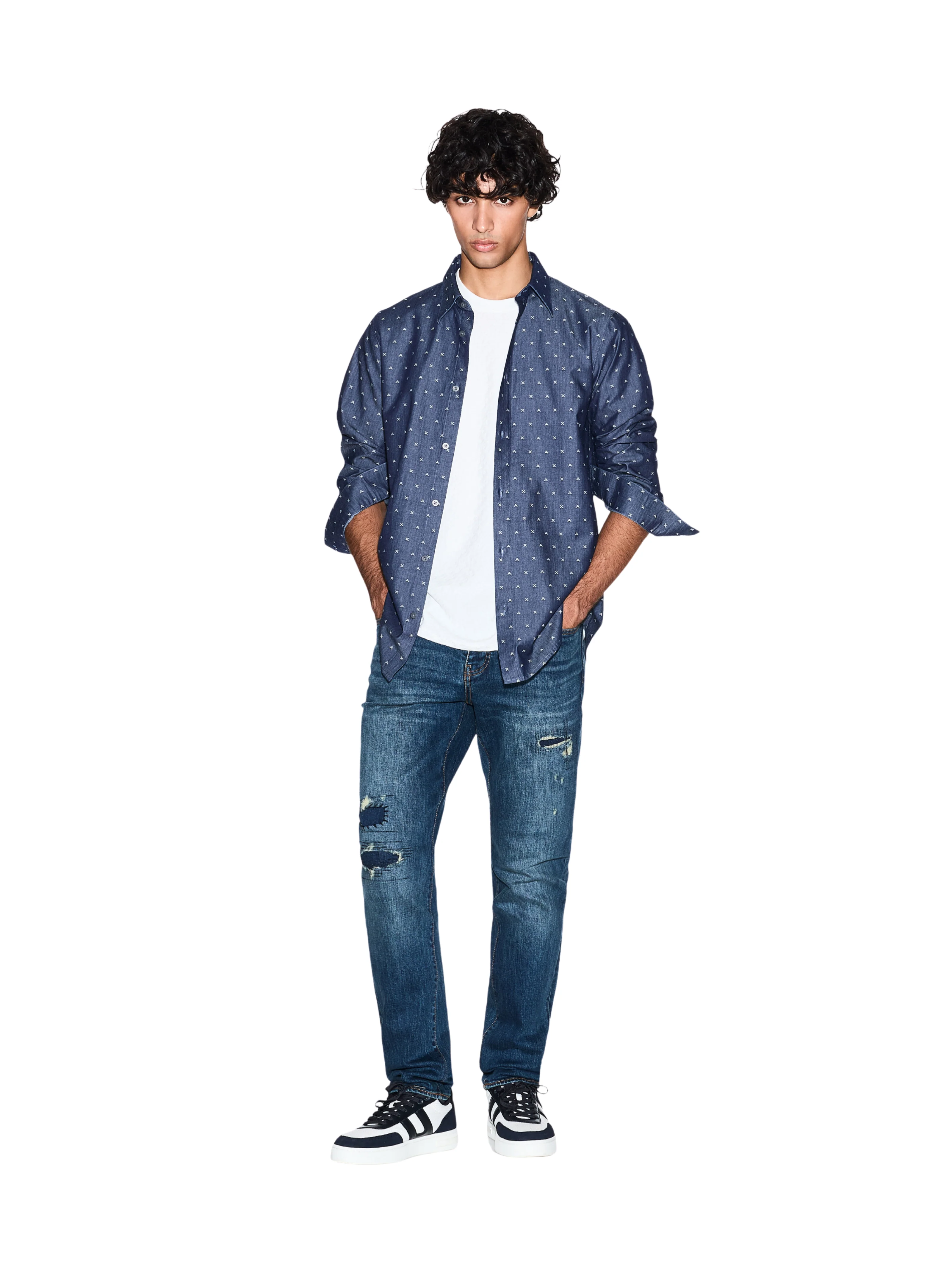 Jeans slim fit Armani Exchange blu in denim stretch - Image 5