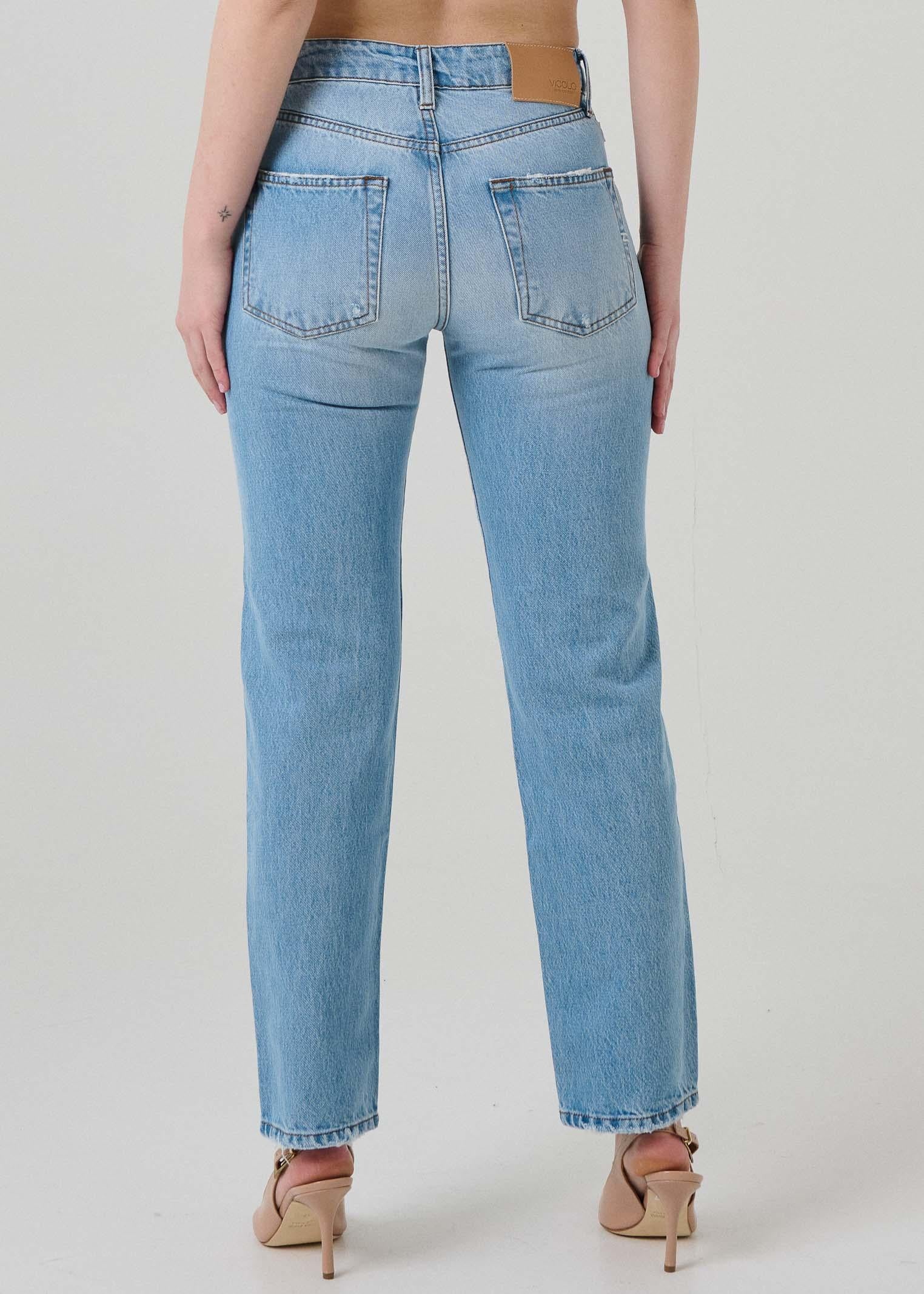 Jeans "Zoe" Vicolo blu con bottoni gioiello - Image 3
