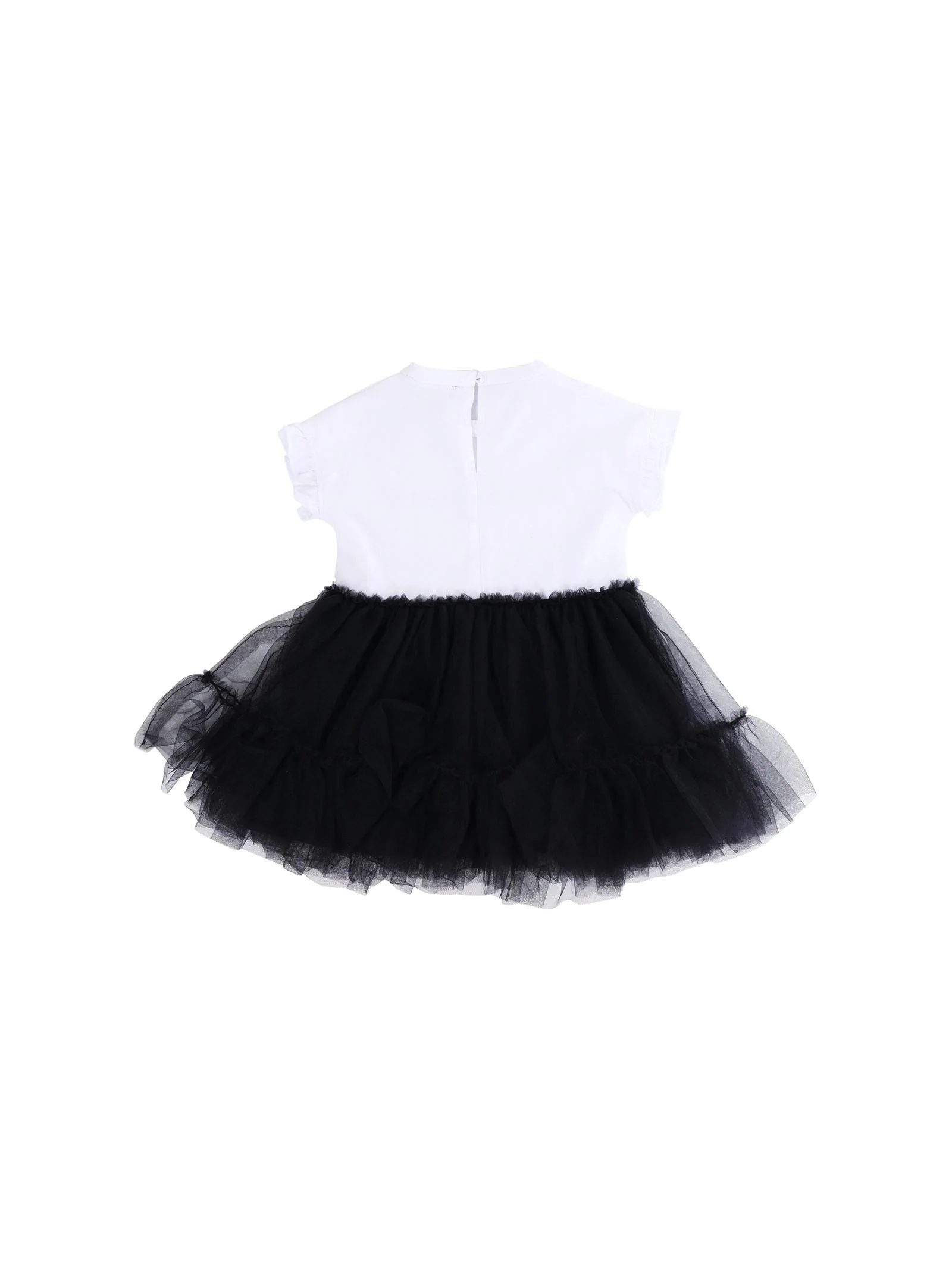 Abito John Richmond bianco e nero con tulle - Image 2