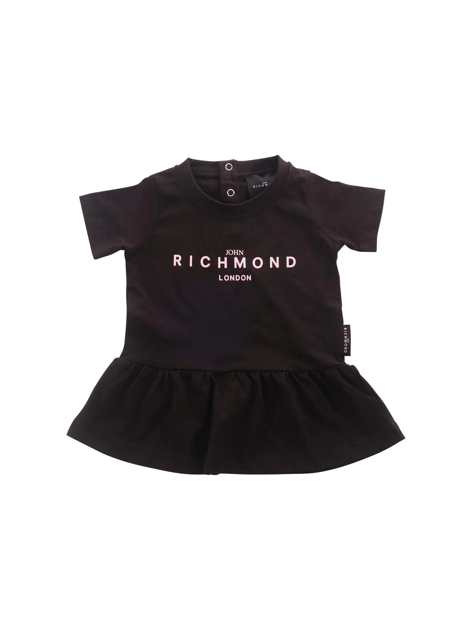 Abito John Richmond nero con gonna arricciata