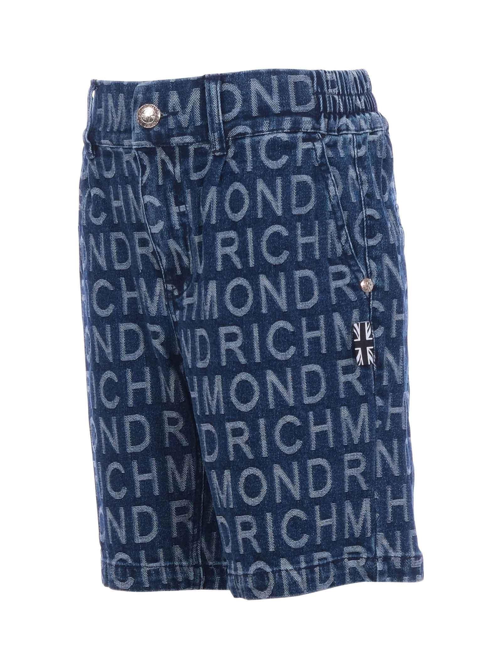Bermuda John Richmond in denim con logo all over - Image 2