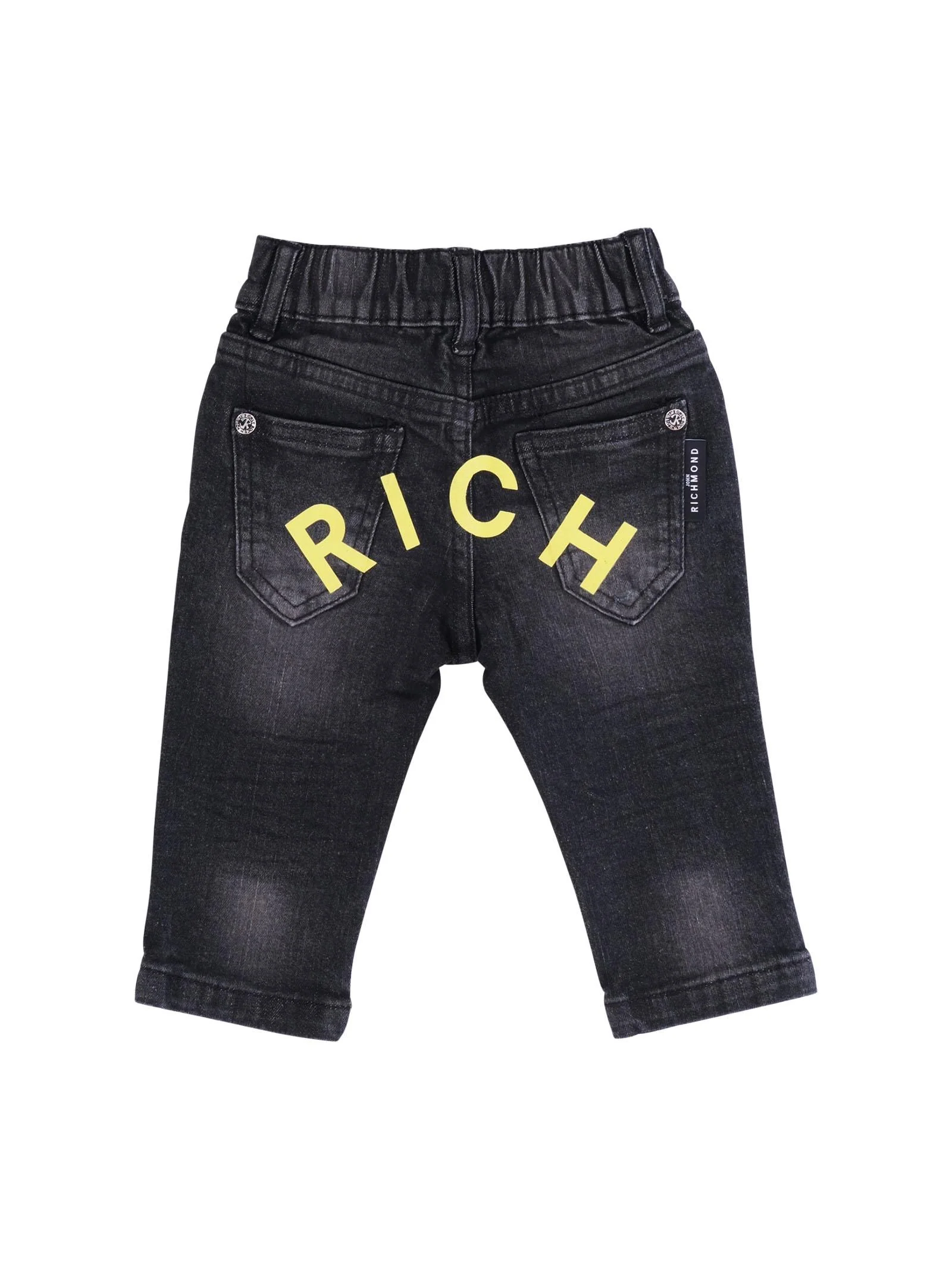 Jeans John Richmond nero con stampa logo posteriore - Image 2