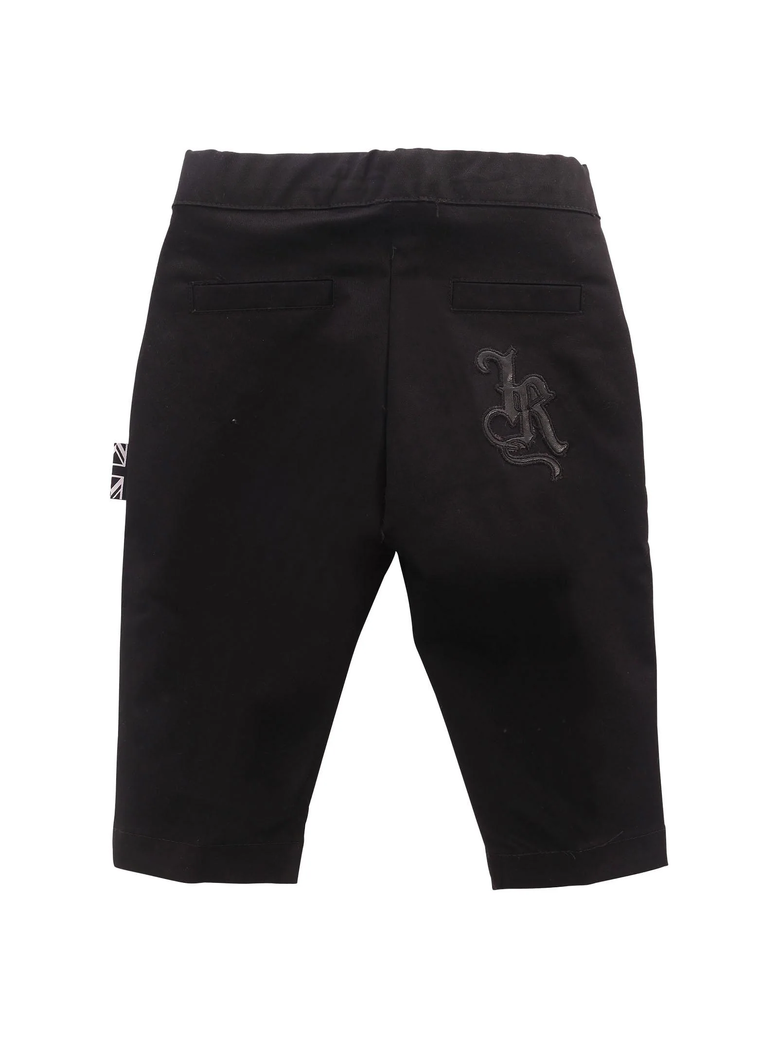 Pantalone John Richmond nero con logo iconico posteriore in rilievo - Image 2