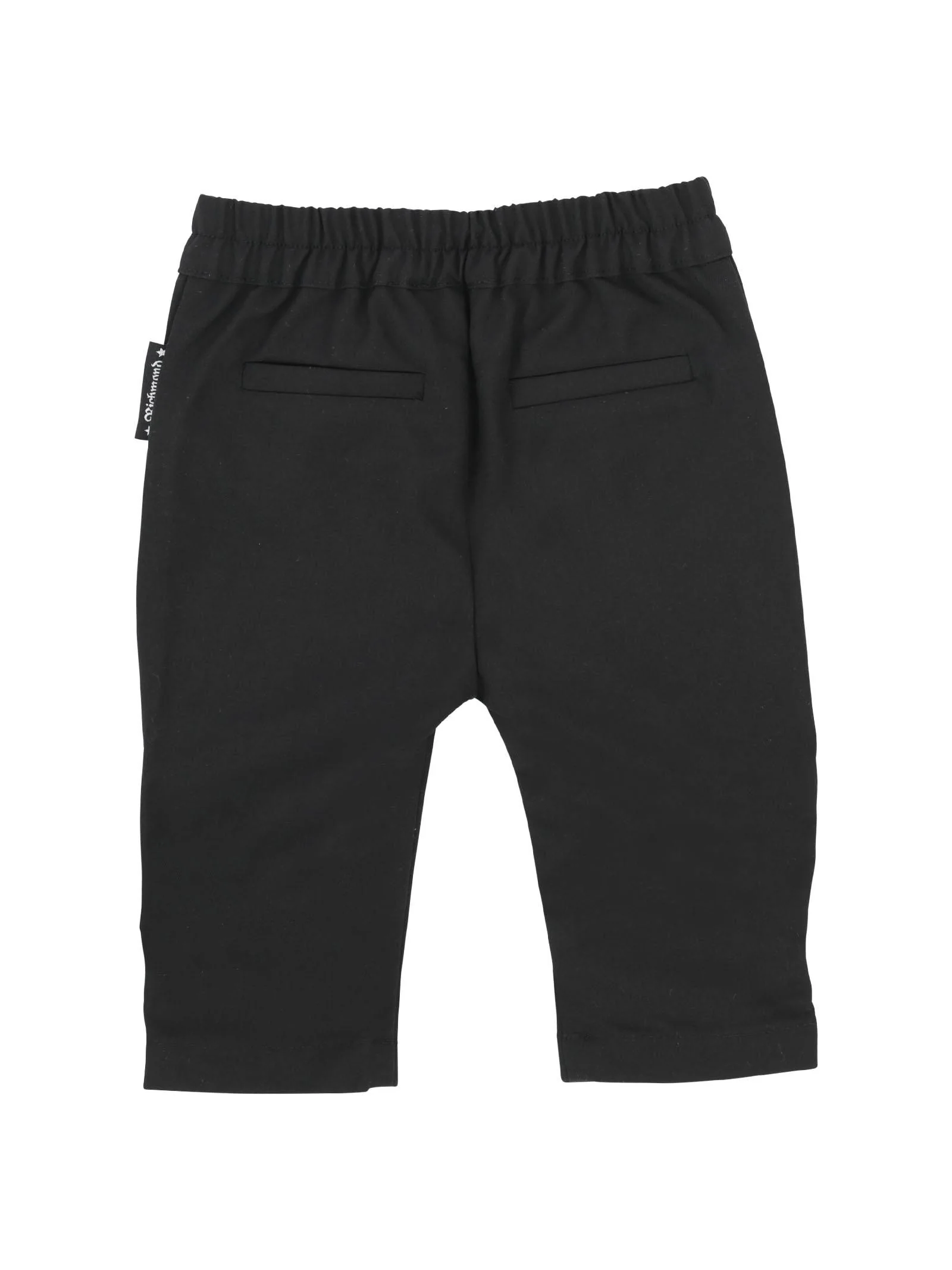 Pantalone nero slim con ricamo gotico - Image 2