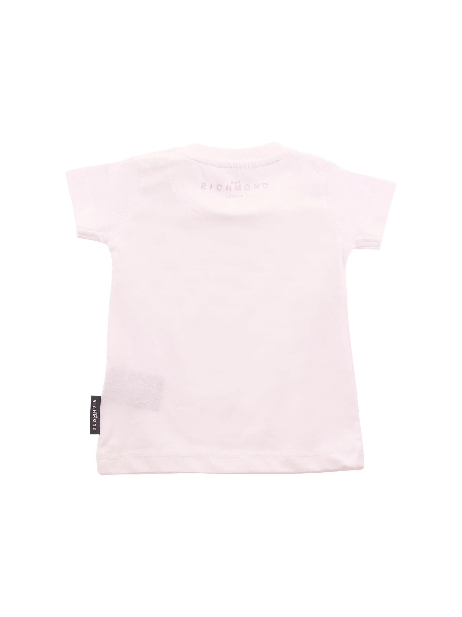 T-Shirt John Richmond bianca con logo lettering lilla - Image 2