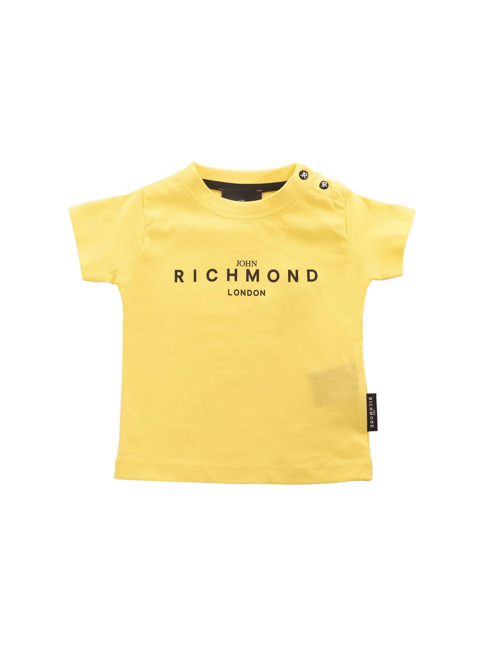 T-Shirt John Richmond giallo con logo lettering nero