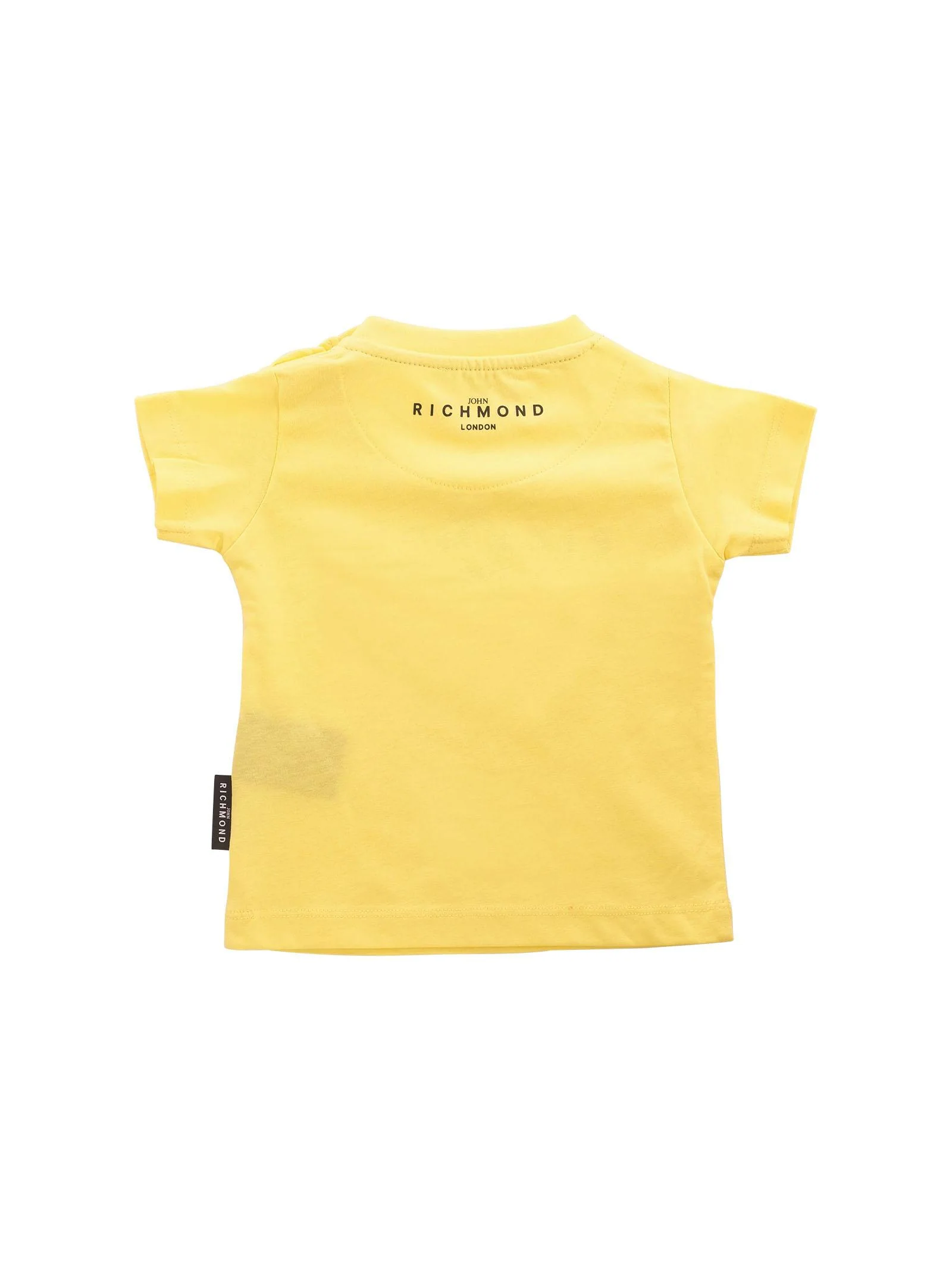 T-Shirt John Richmond giallo con logo lettering nero - Image 2