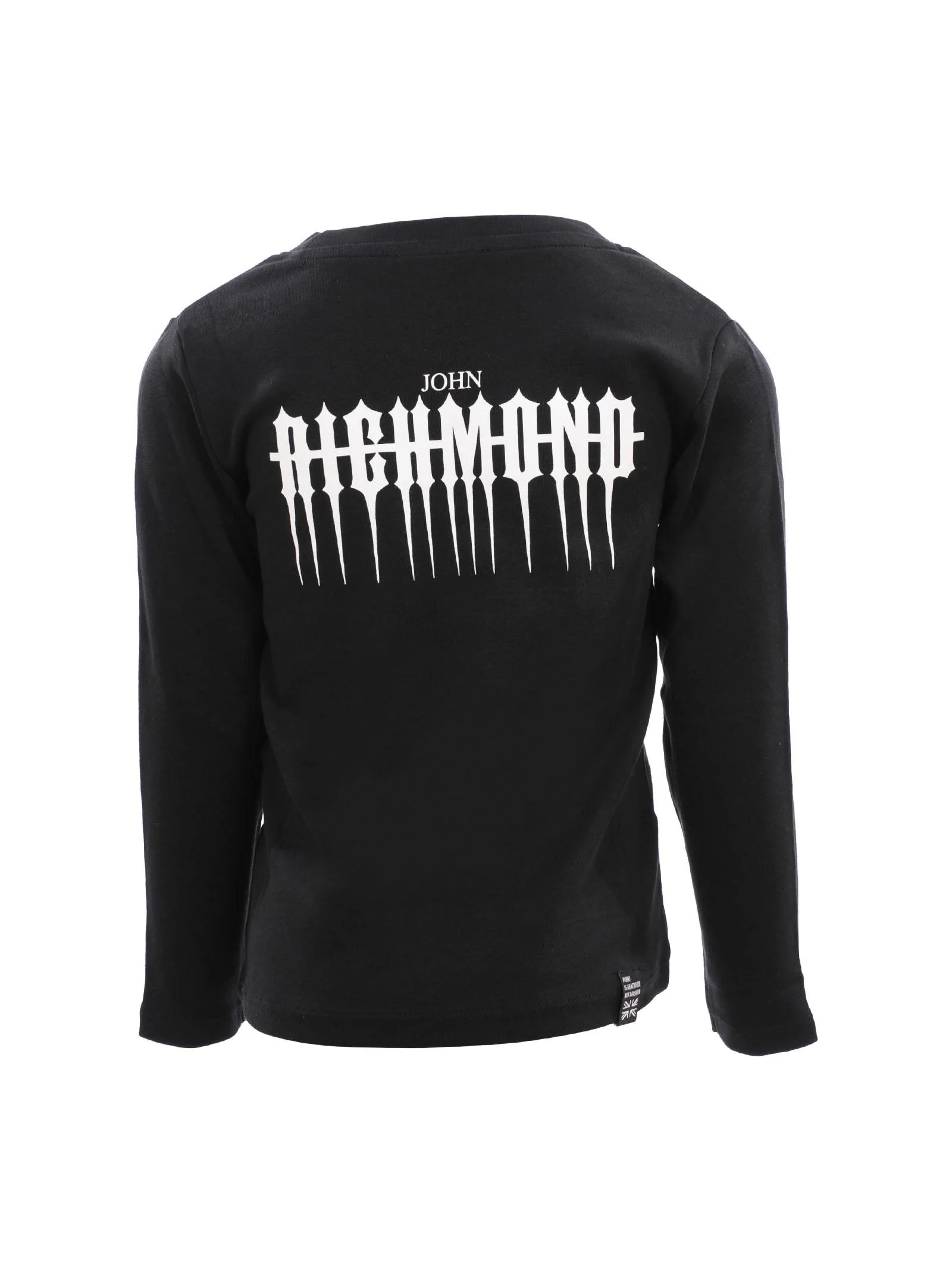 T-Shirt John Richmond maniche lunghe nera con logo gotico - Image 3