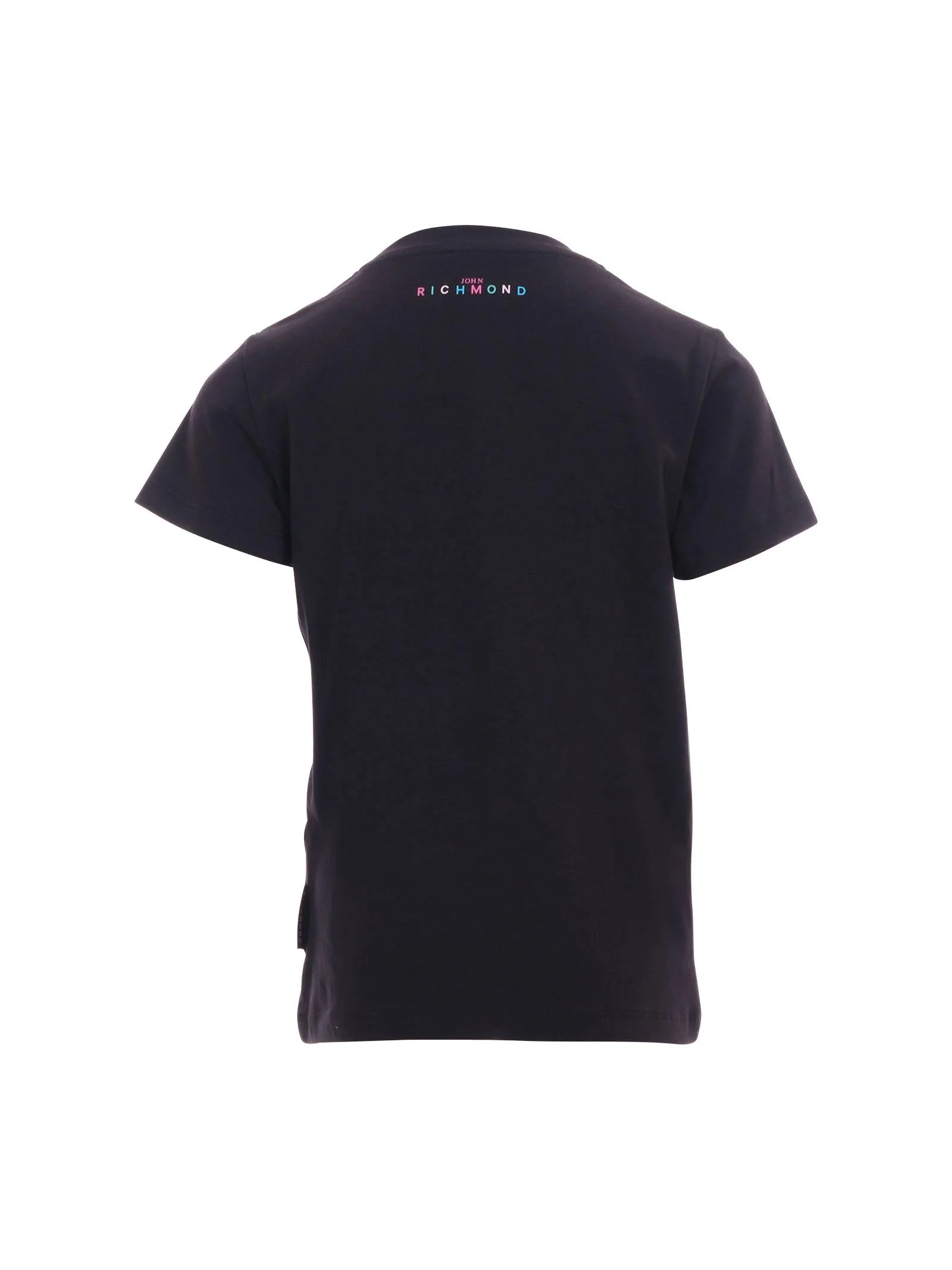 T-Shirt John Richmond nera con logo in strass - Image 3