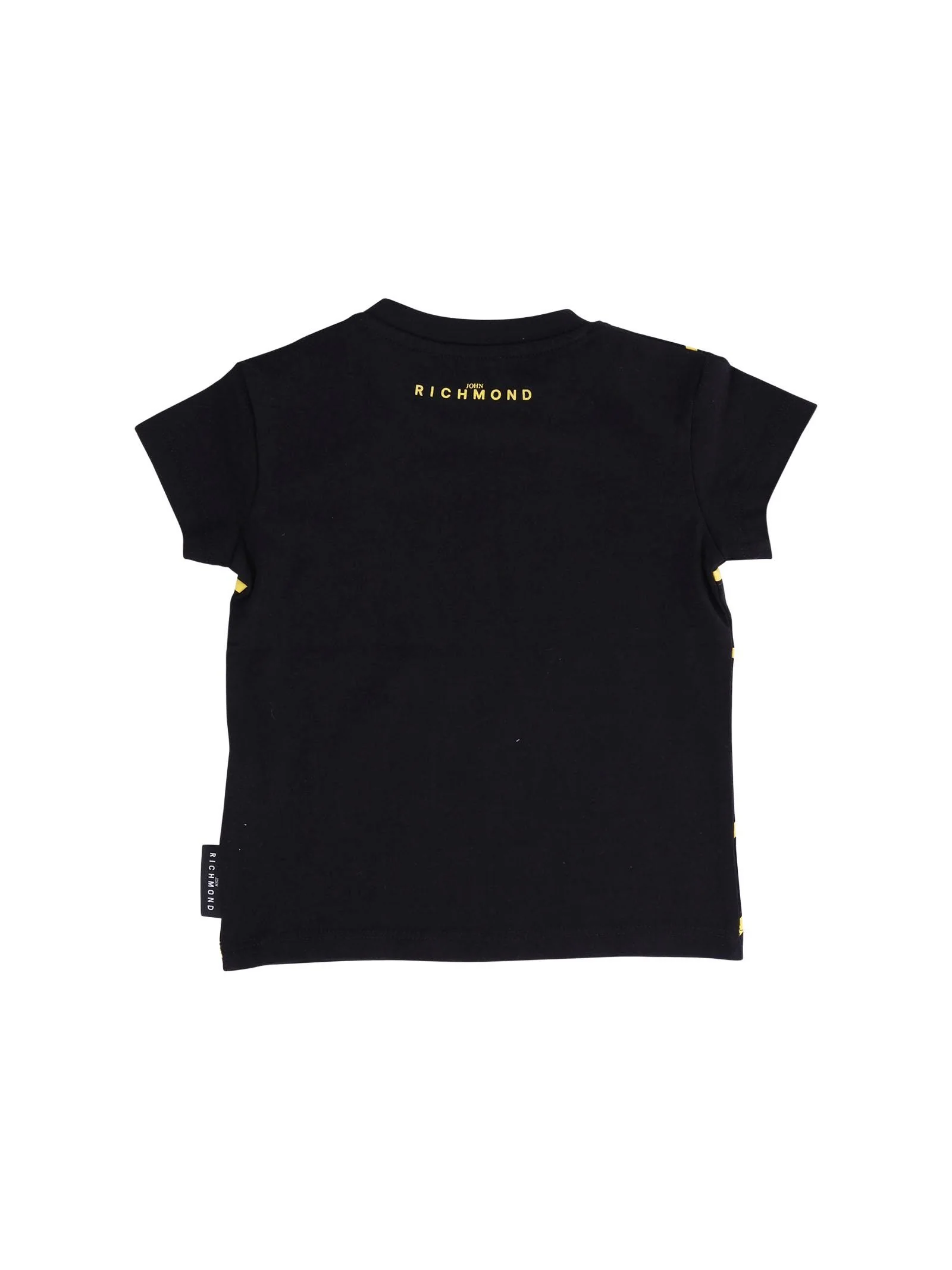 T-Shirt John Richmond nera con profili gialli - Image 2