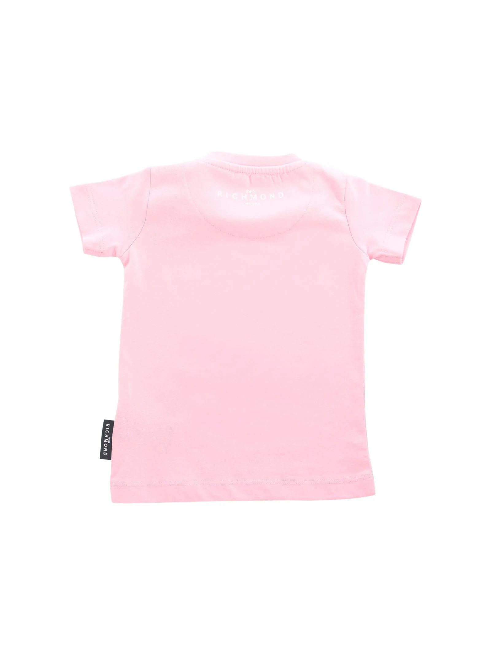 T-Shirt John Richmond rosa con logo lettering bianco - Image 2