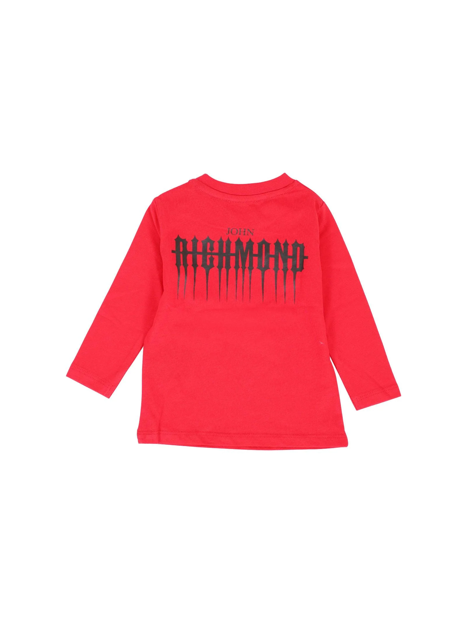 T-Shirt John Richmond rossa con logo gotico frontale e posteriore - Image 2