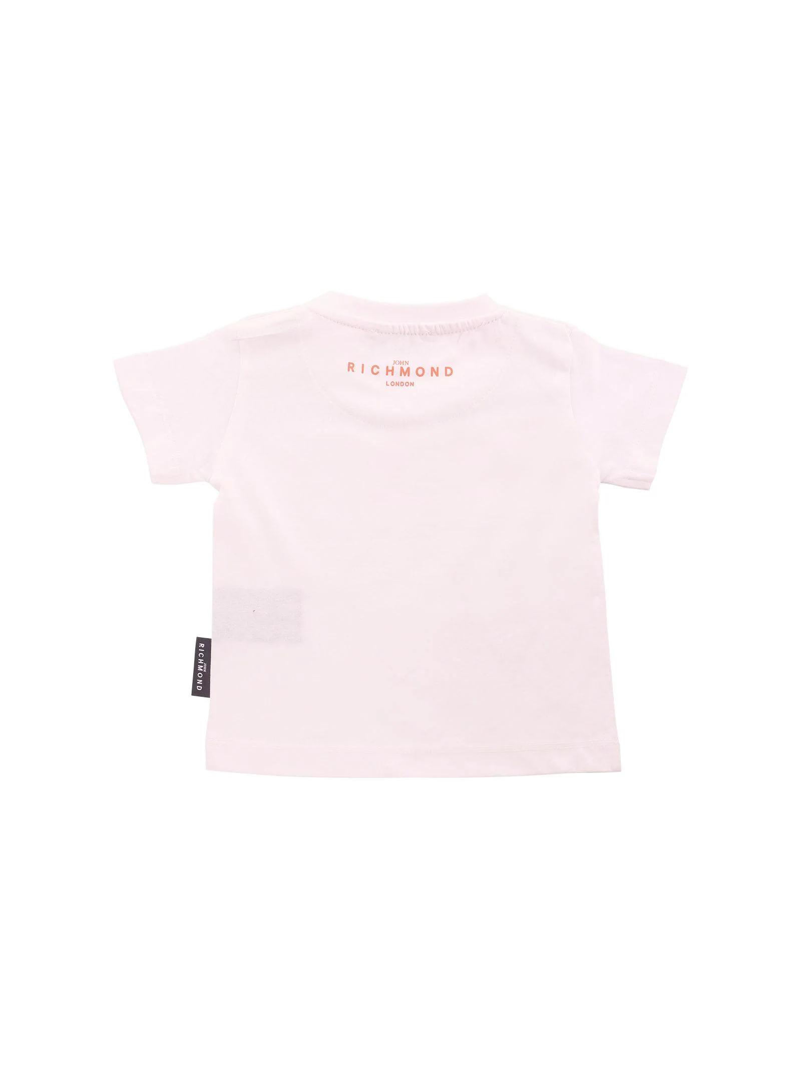 T-Shirt John Richmond verde con logo lettering arancione - Image 2