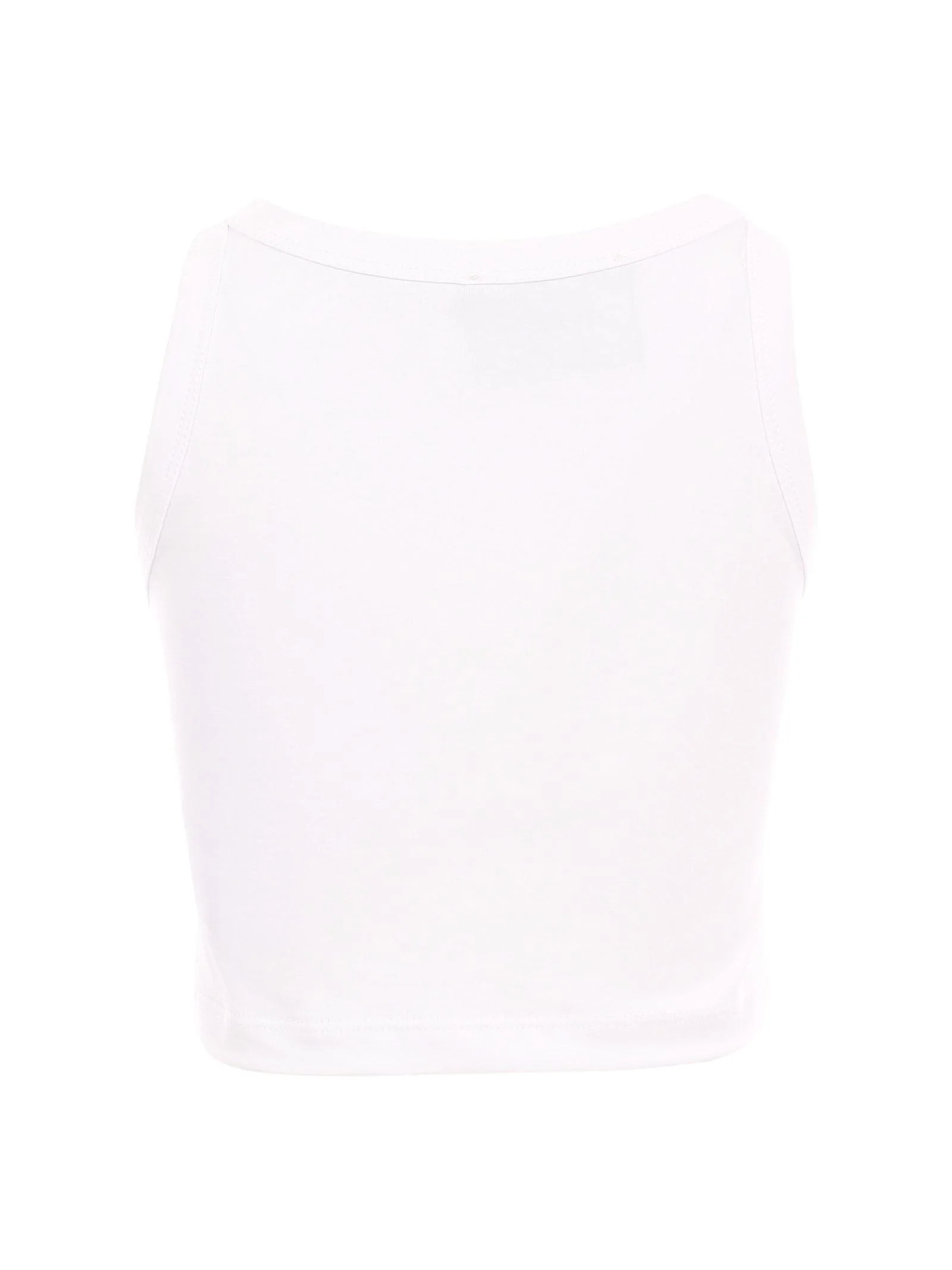 Top John Richmond bianco con maxi logo brillantinato - Image 3