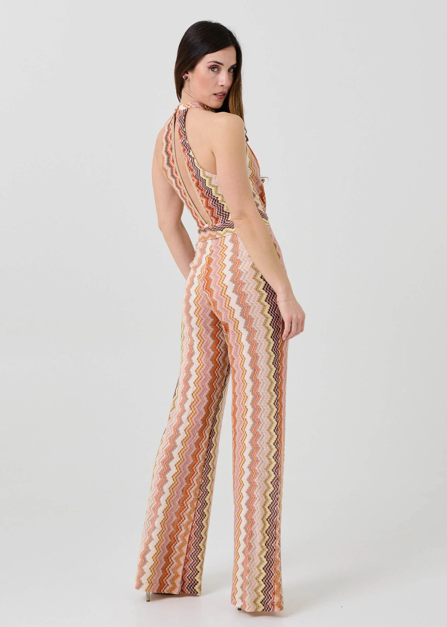 Jumpsuit a triangolo Pho Firenze multicolor con filo lurex - Image 4