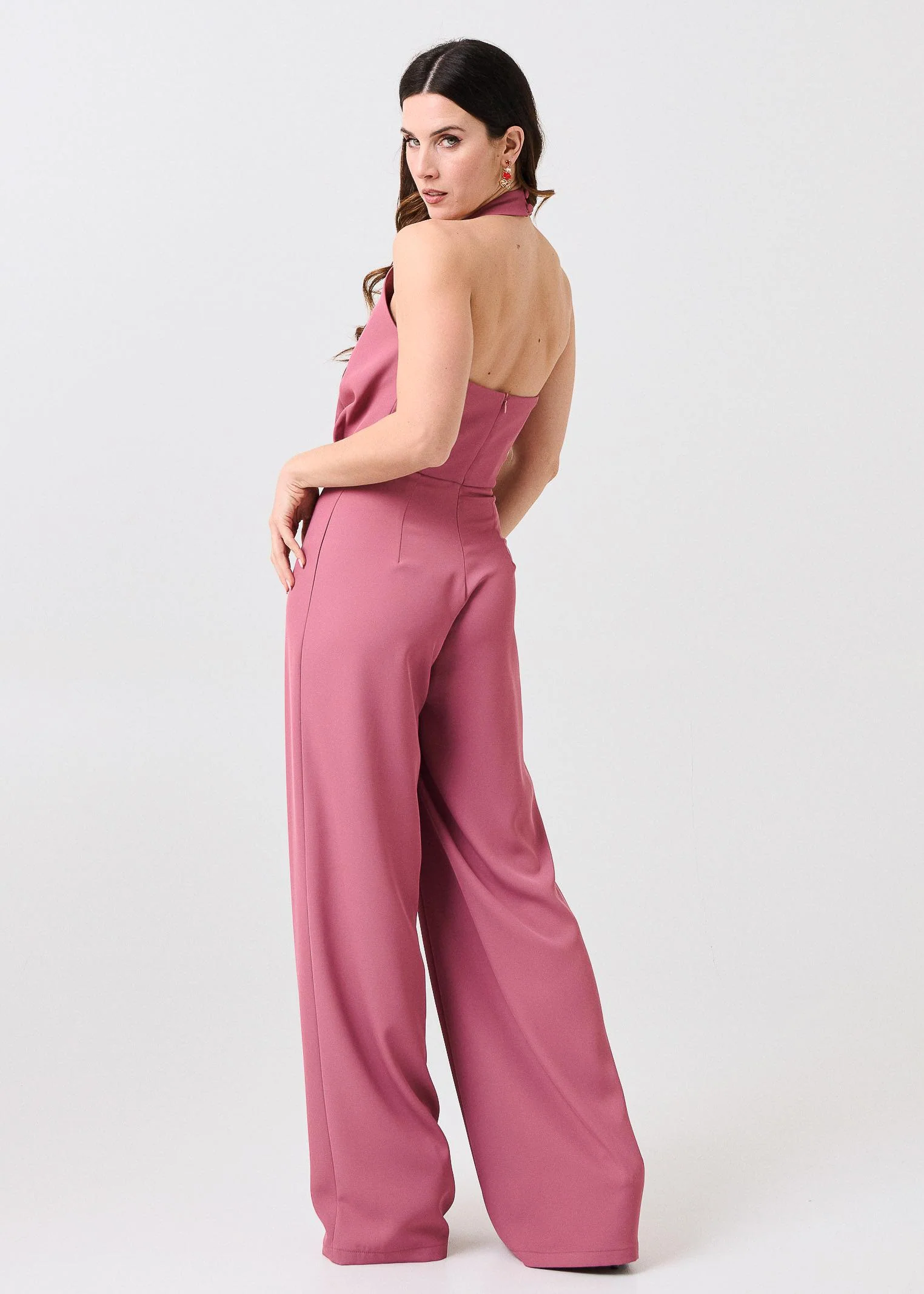 Jumpsuit Silence Limited viola con scollo a goccia - Image 3