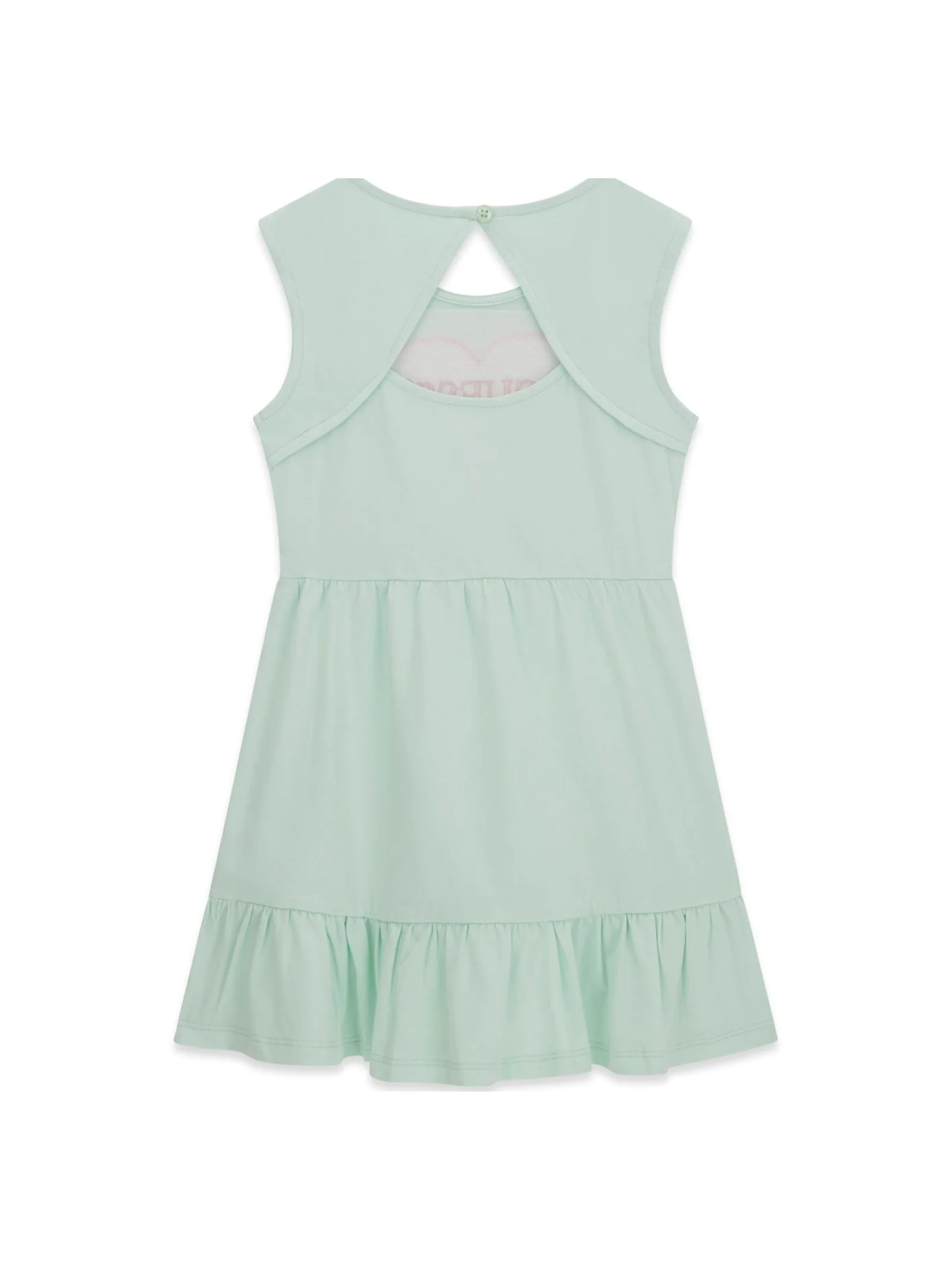 Abito smanicato Guess verde acqua con stampa cuore logato - Image 2