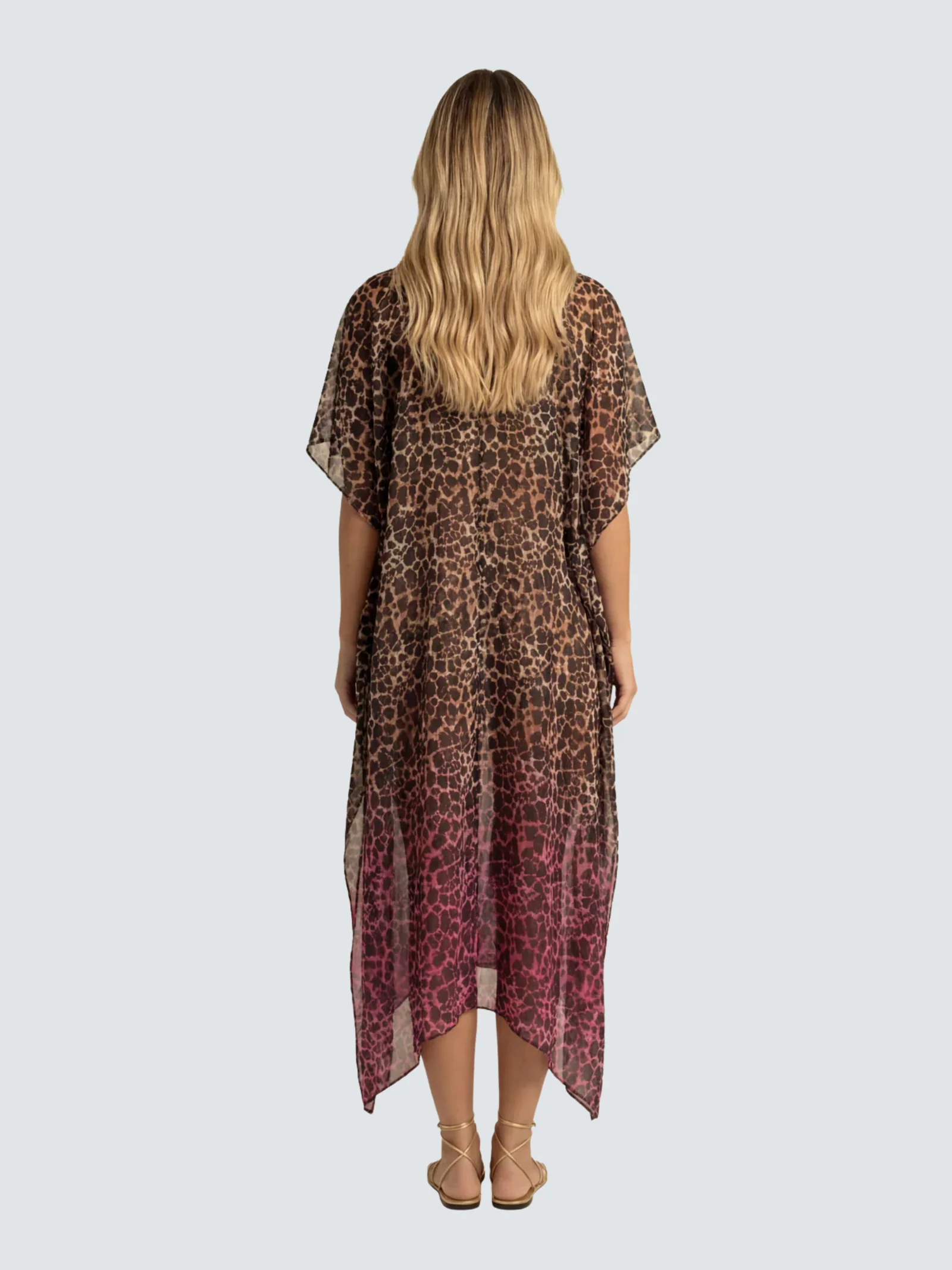 Kaftano Fk leopardato con sfumatura fucsia - Image 2
