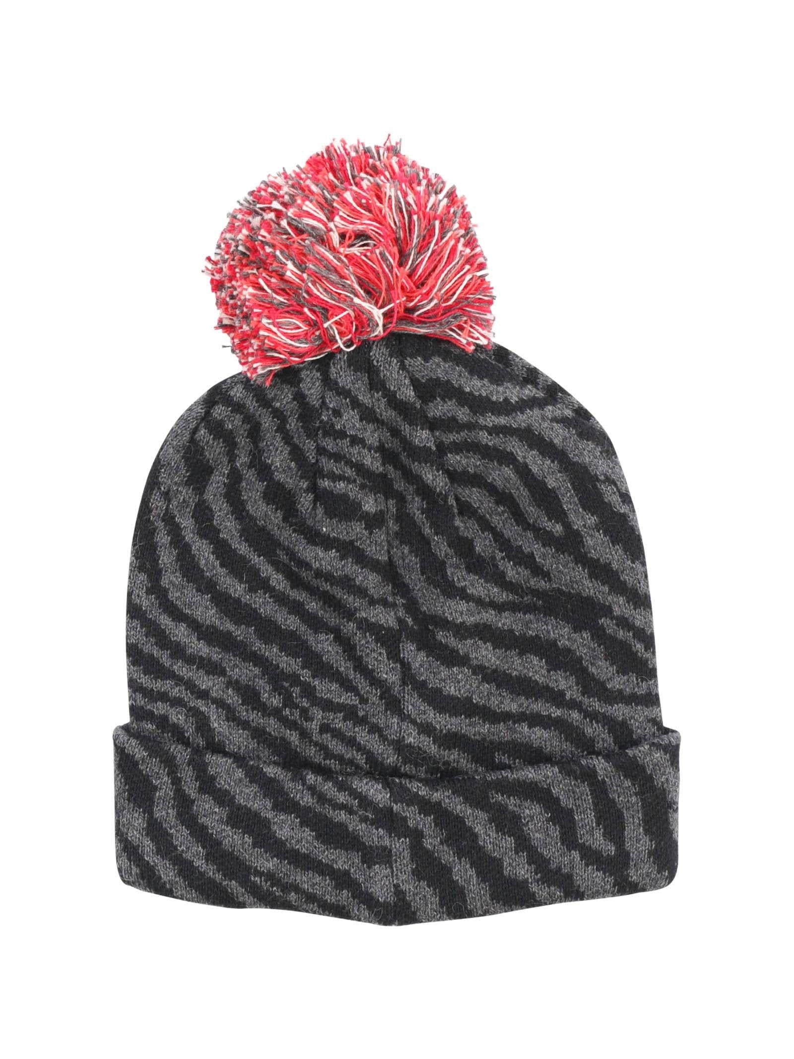 Cappello cuffia nero zebrato - Image 2