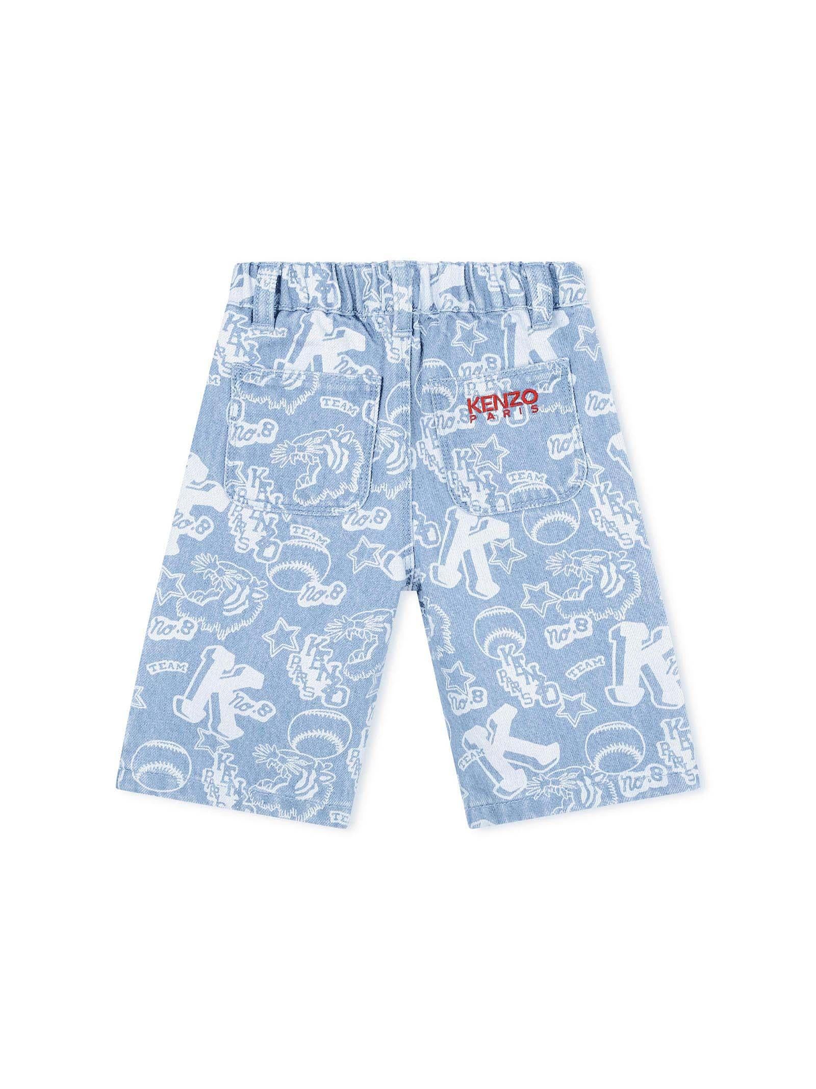 Jeans denim con stampe all over - Image 2