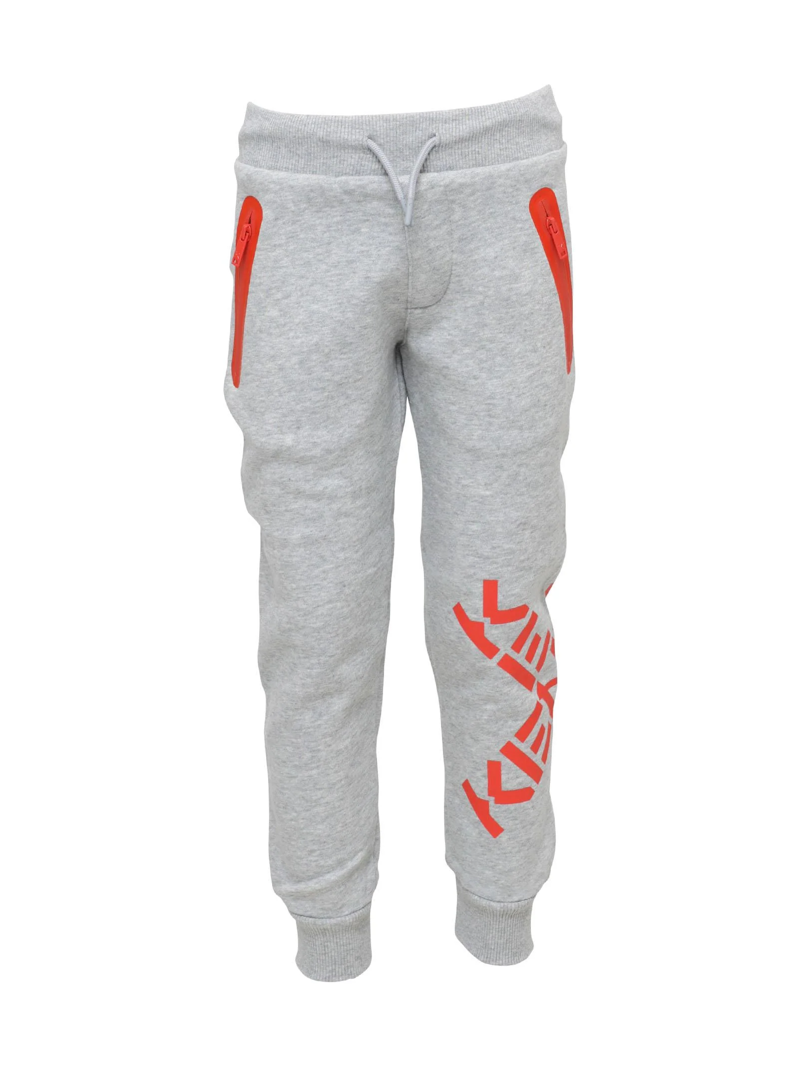 Pantalone tuta grigio con doppia stampa