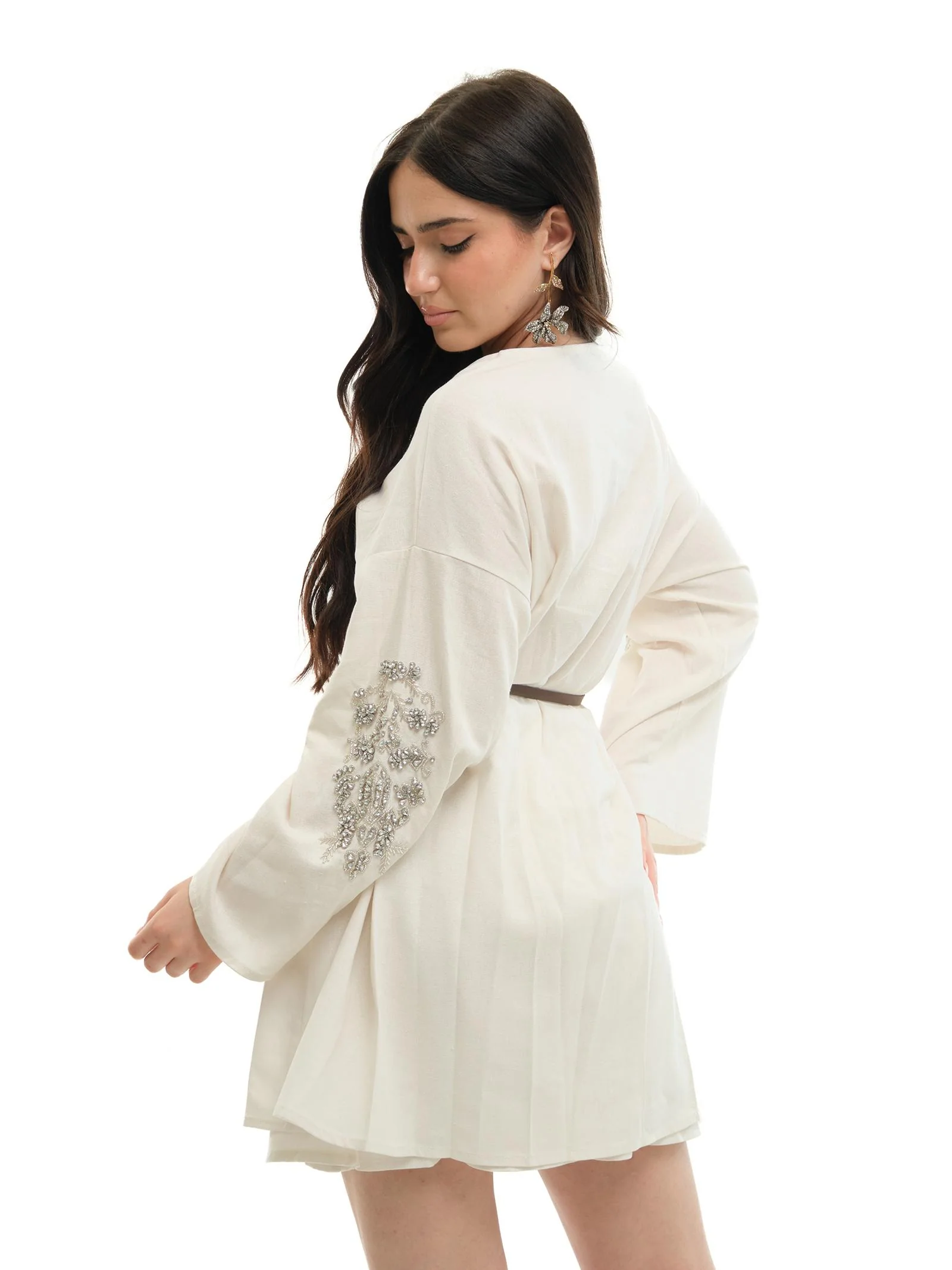 Kimono Haveone burro con applicazioni gioiello - Image 3