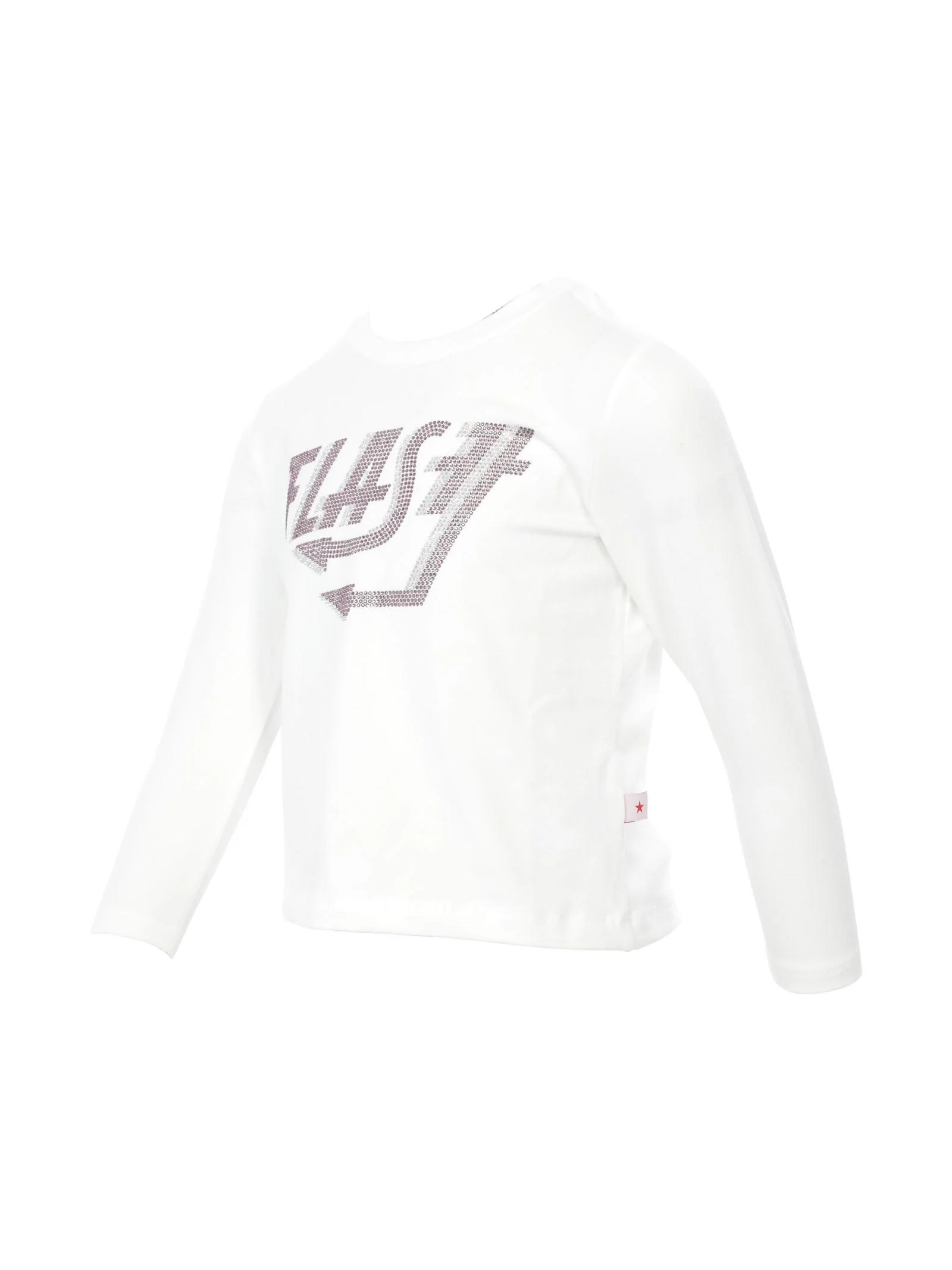 T-shirt bianca con brillantini - Image 2