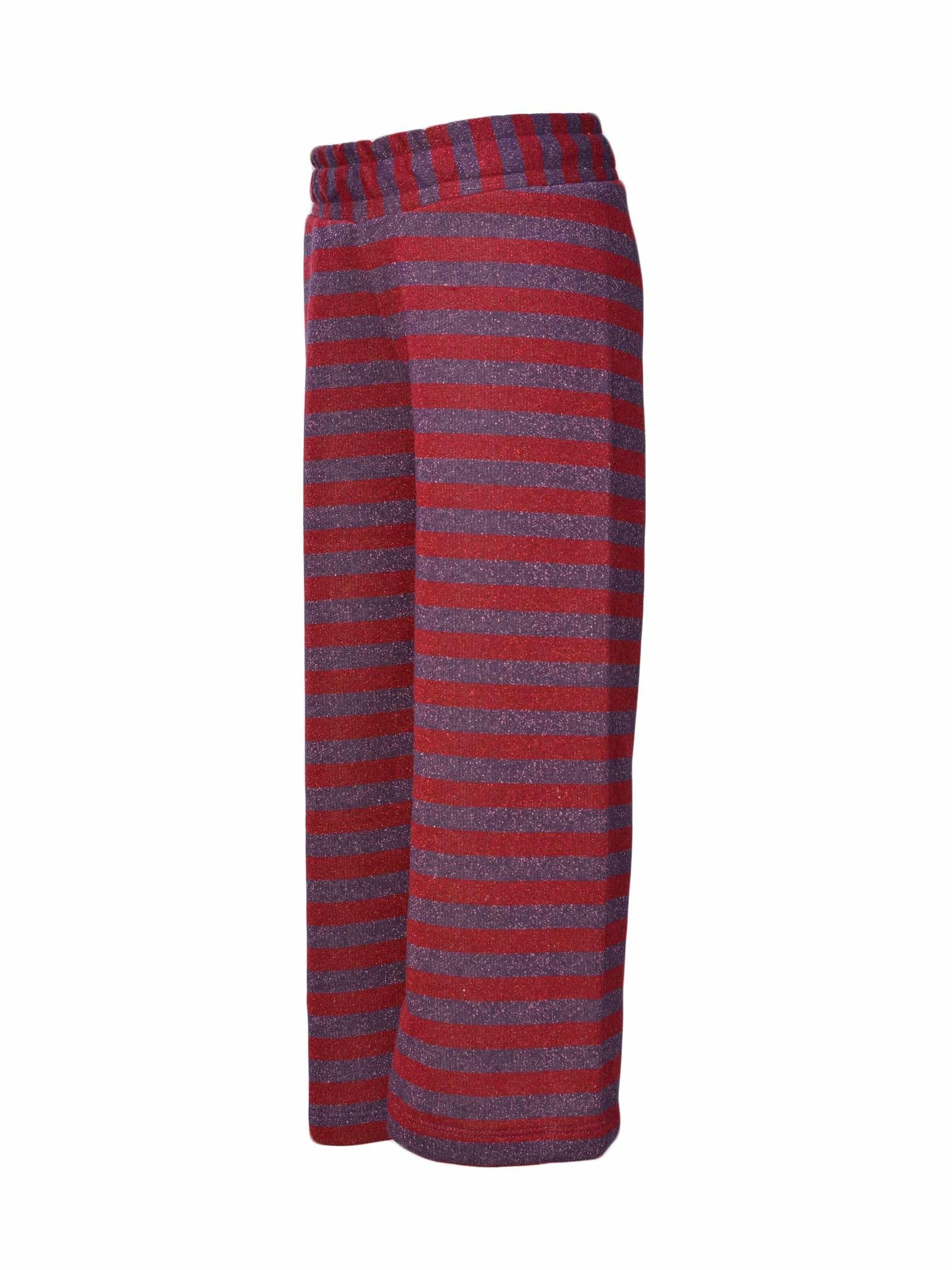 Pantalone in maglia viola e rosso - Image 2