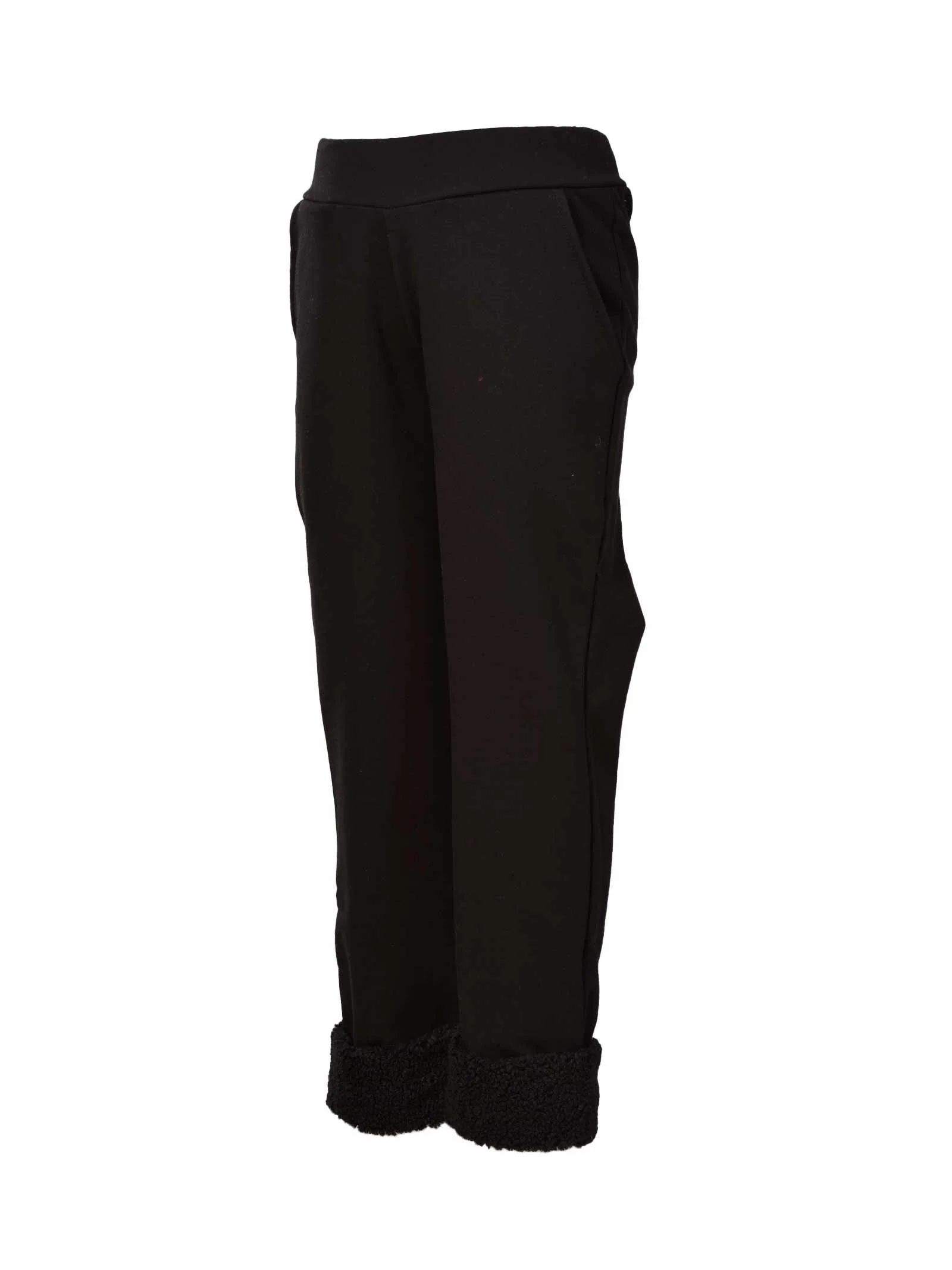 Pantalone nero con pelliccia - Image 2