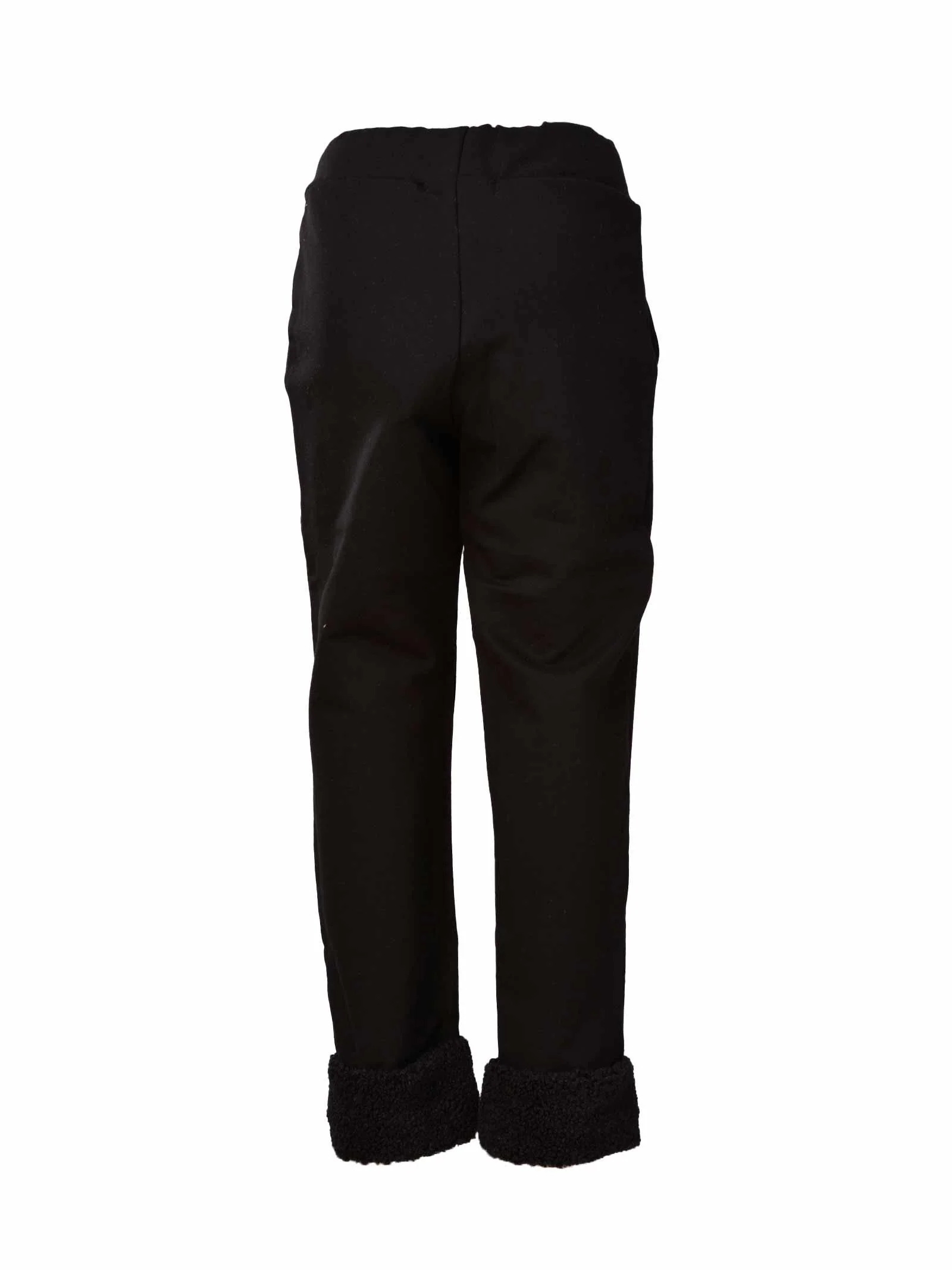 Pantalone nero con pelliccia - Image 3