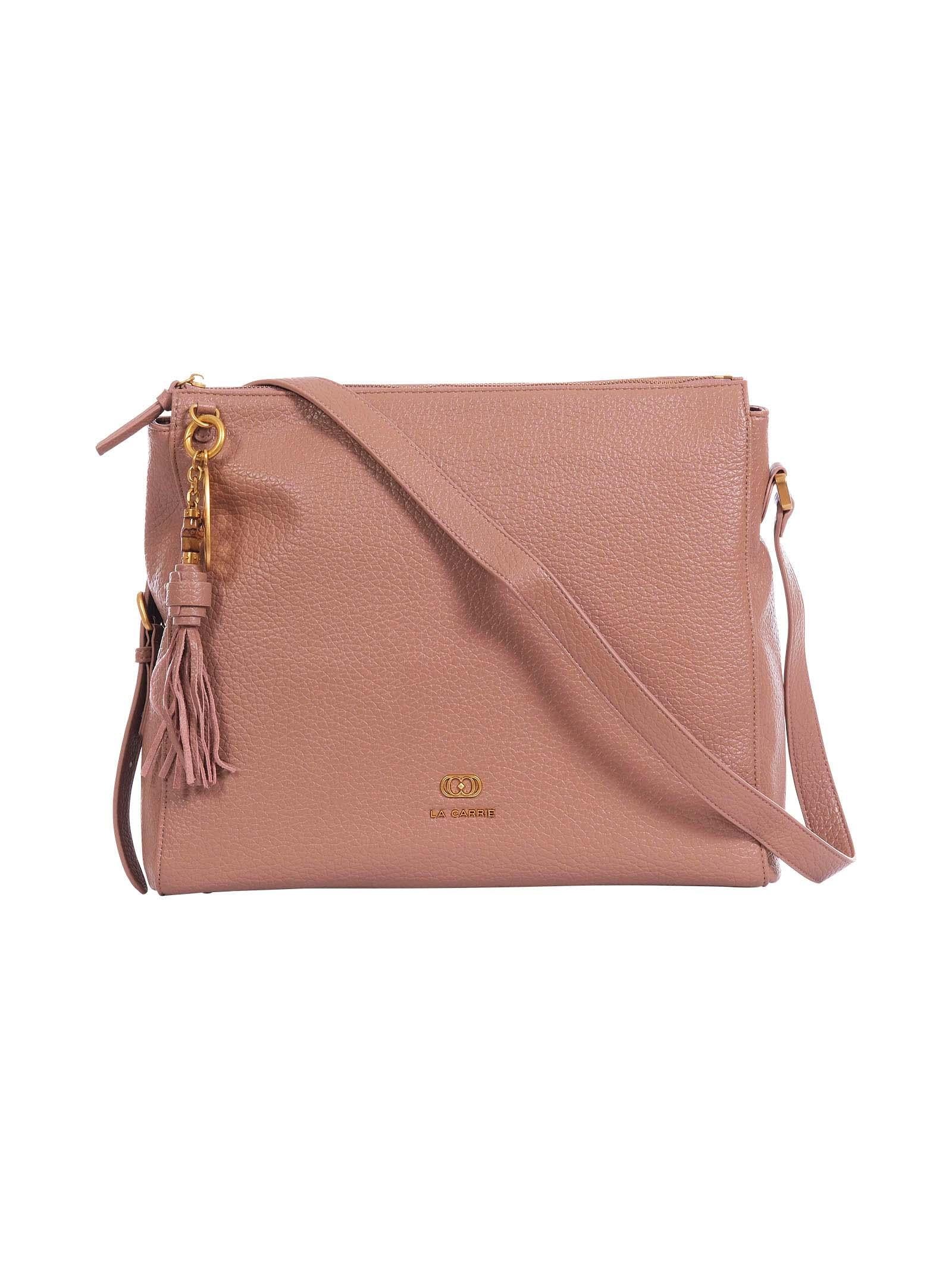Borsa a spalle La Carrie Bag cuoio con nappina decorativa - Image 2