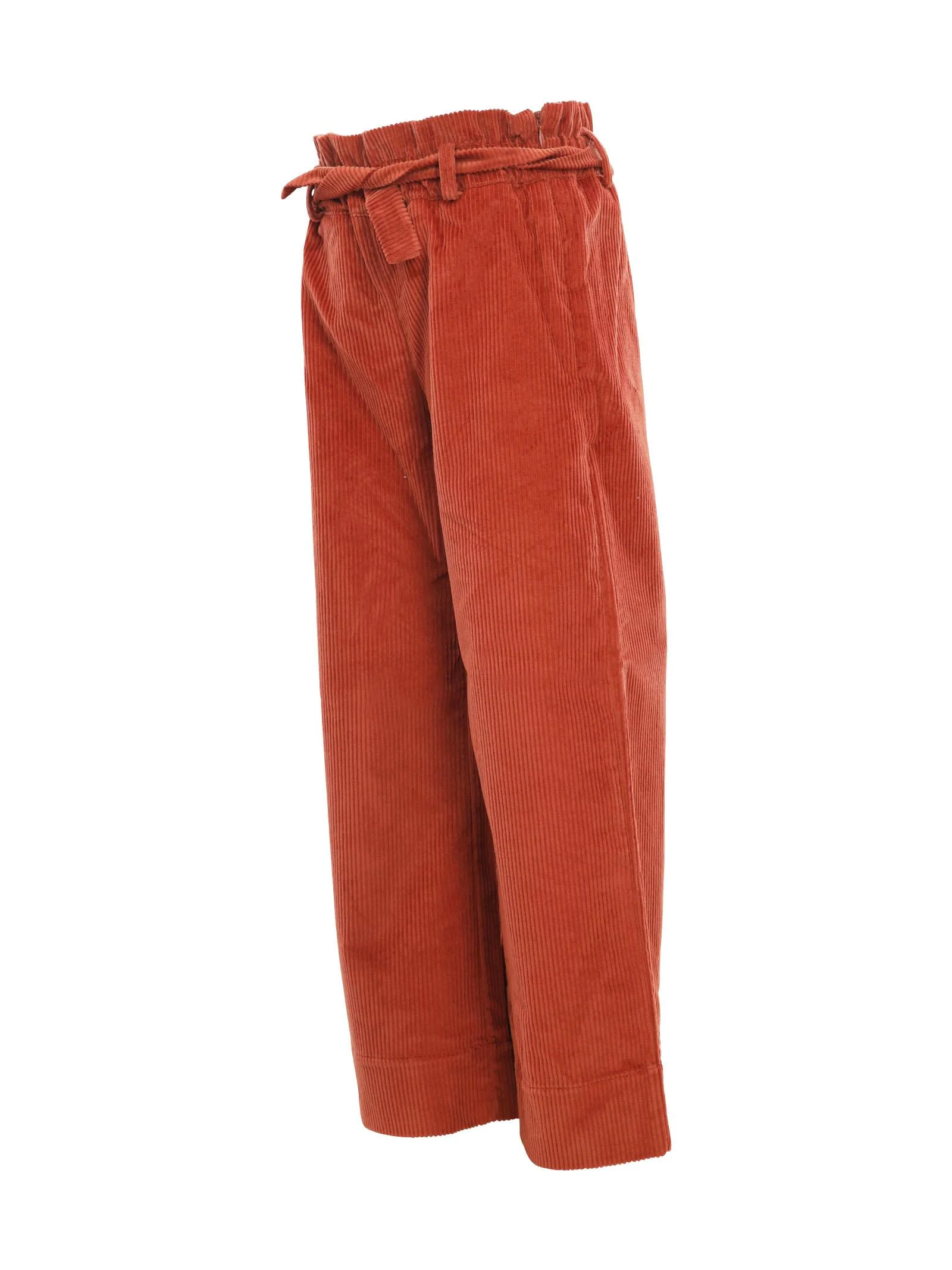 Pantalone palazzo a coste ruggine - Image 2