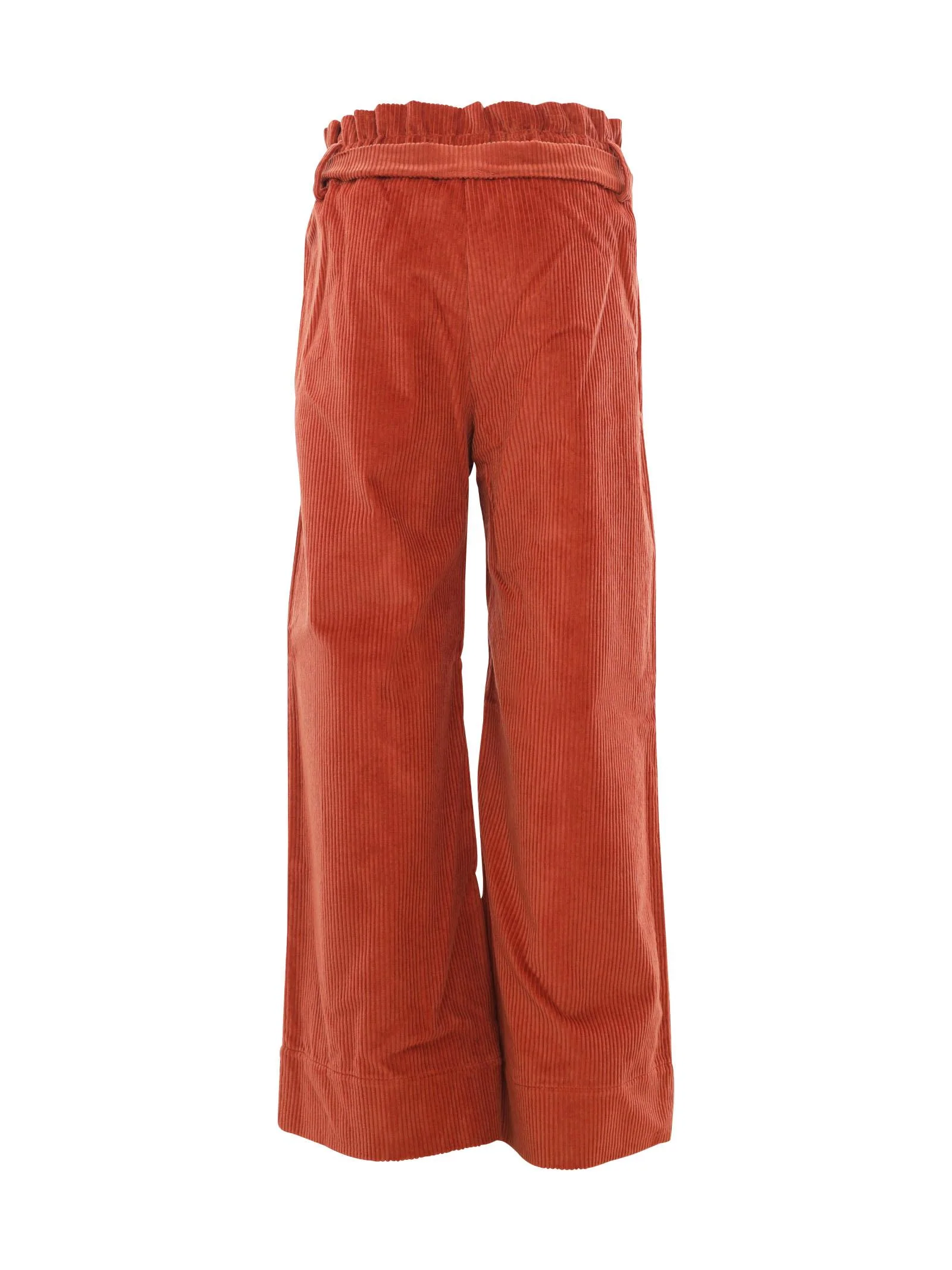 Pantalone palazzo a coste ruggine - Image 3