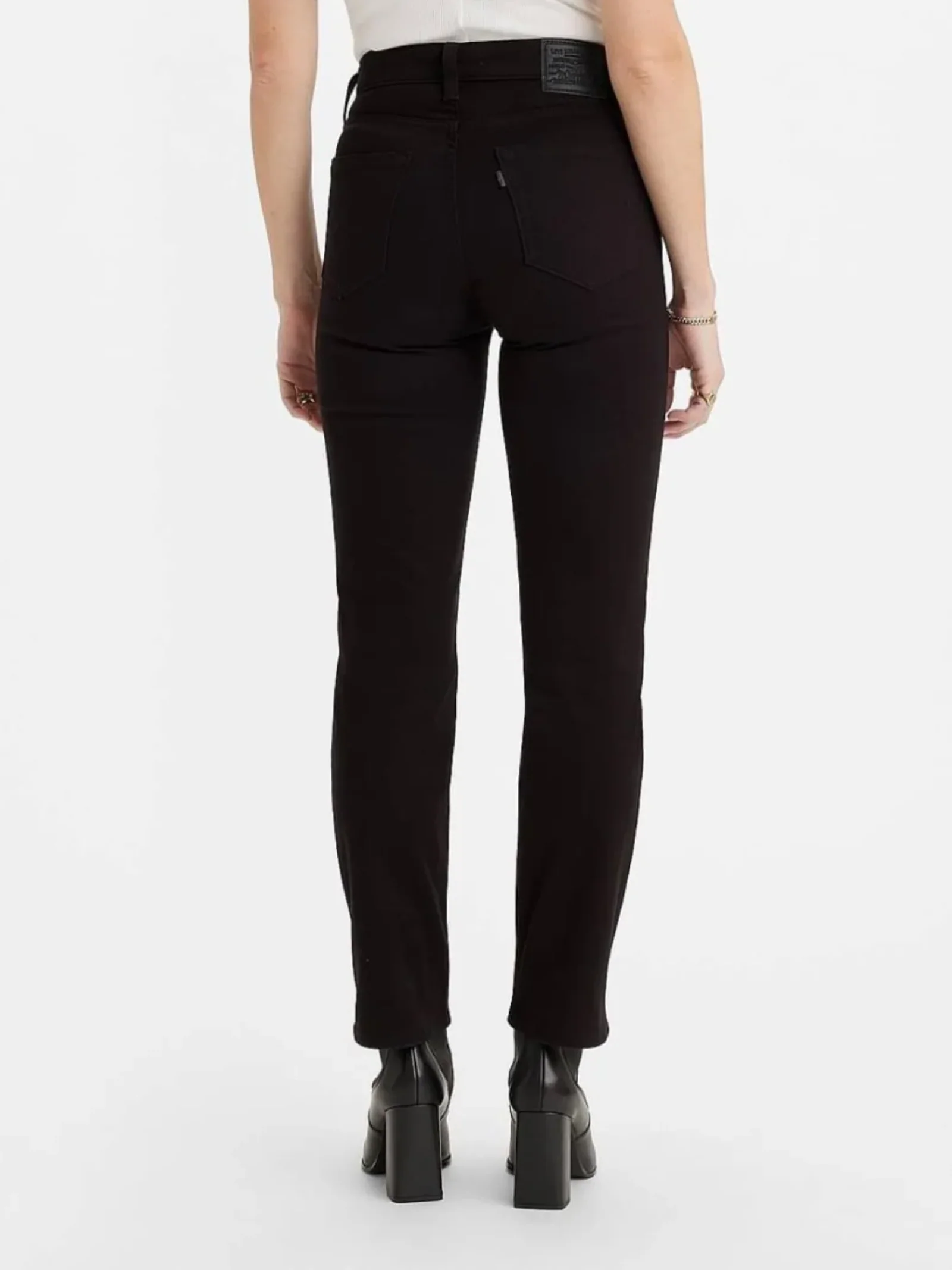 Jeans dritti Levi's nero a vita alta - Image 2