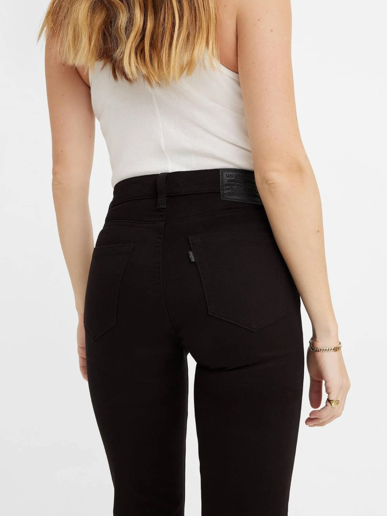 Jeans dritti Levi's nero a vita alta - Image 3