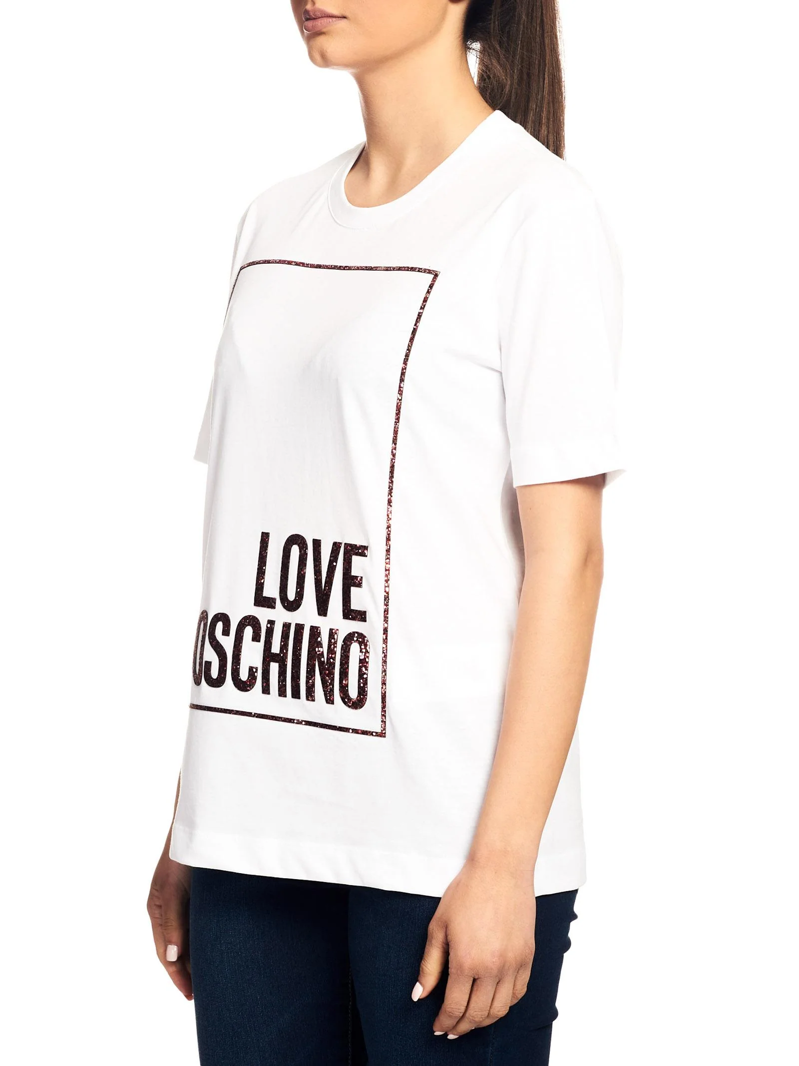 T-shirt bianca con stampa glitter - Image 2