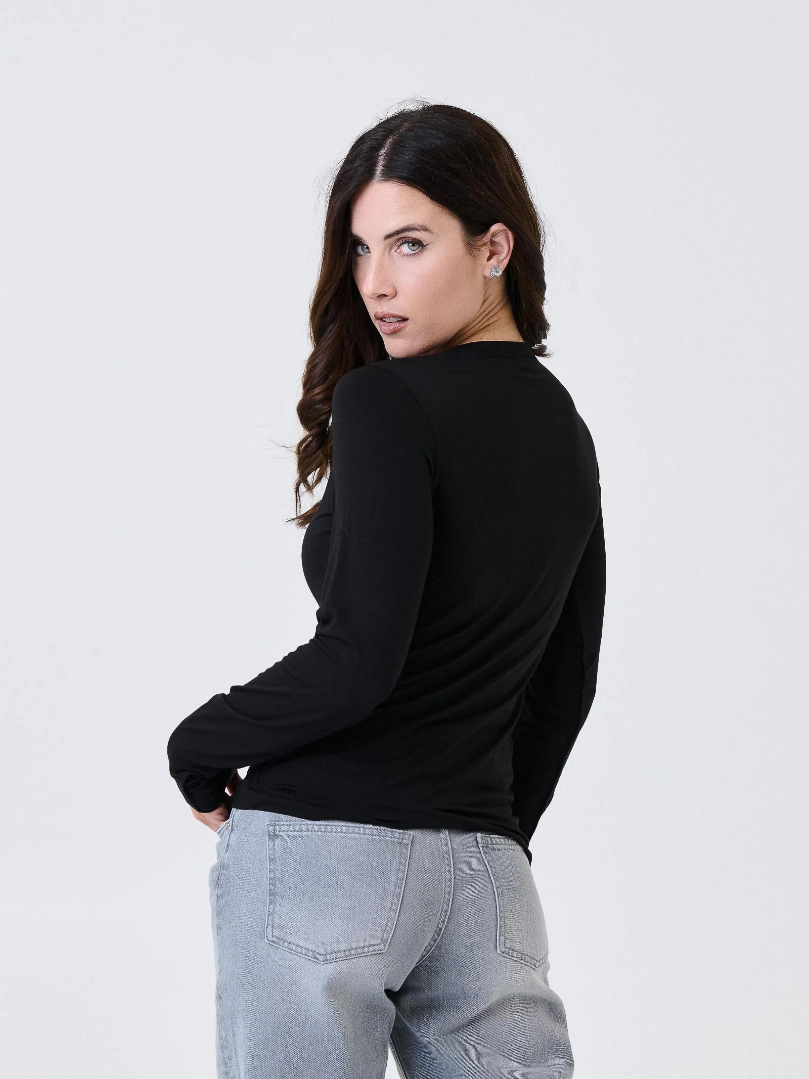 Maglia a maniche lunghe Kontatto nera - Image 3