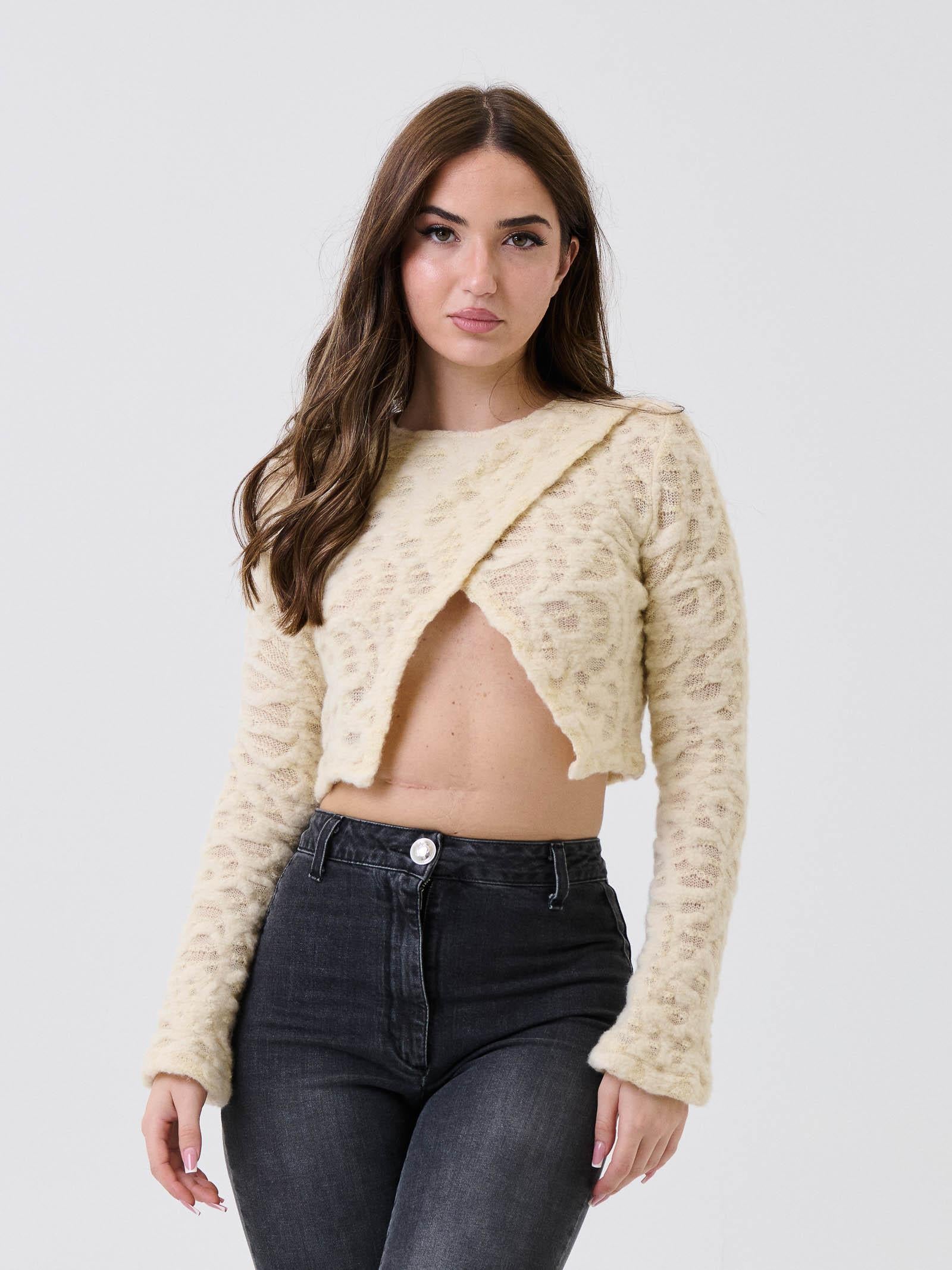 Maglia "Dreamy" Bohemian Vì bianco panna