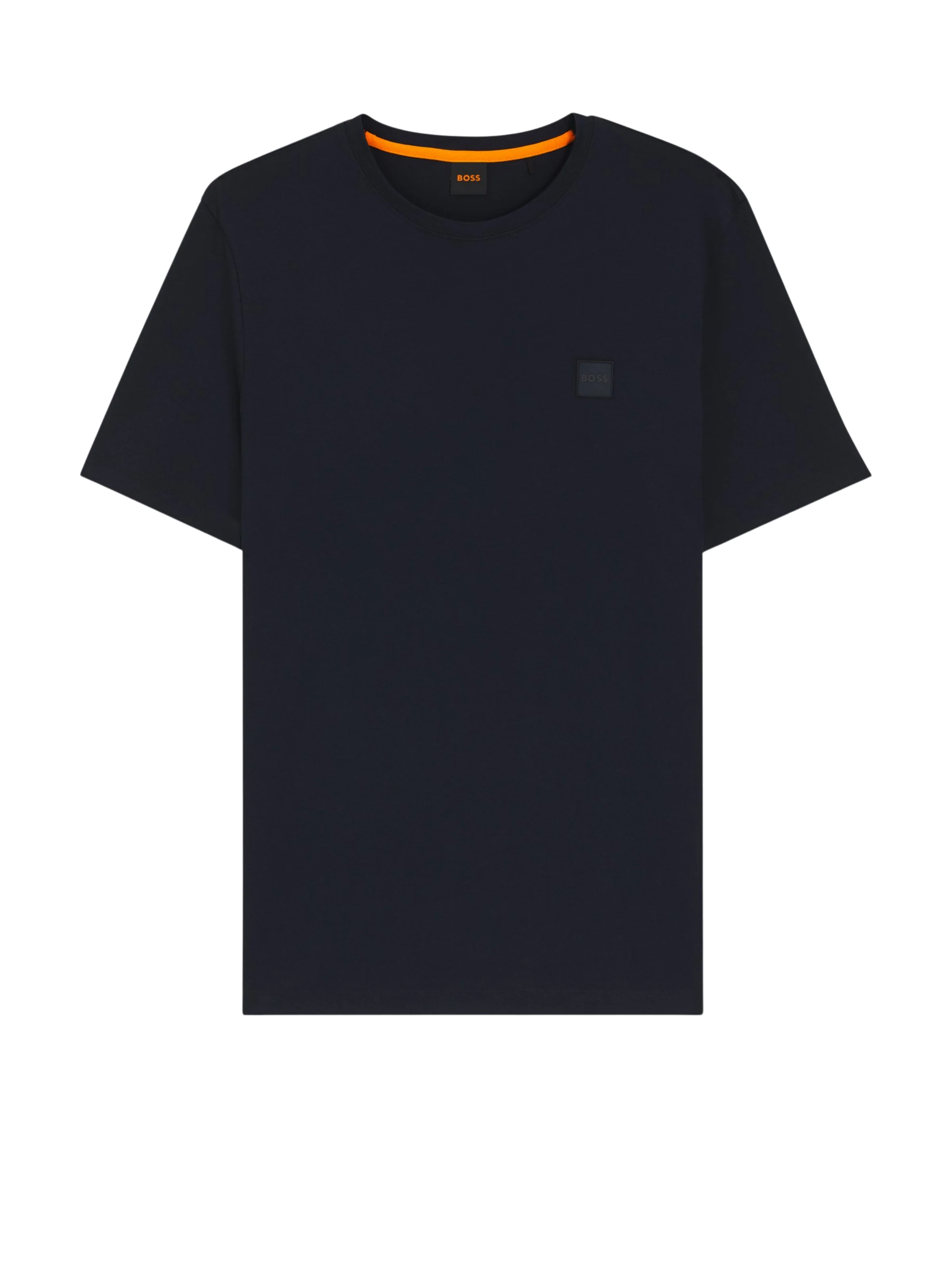 Maglia in jersey Boss blu con toppa con logo