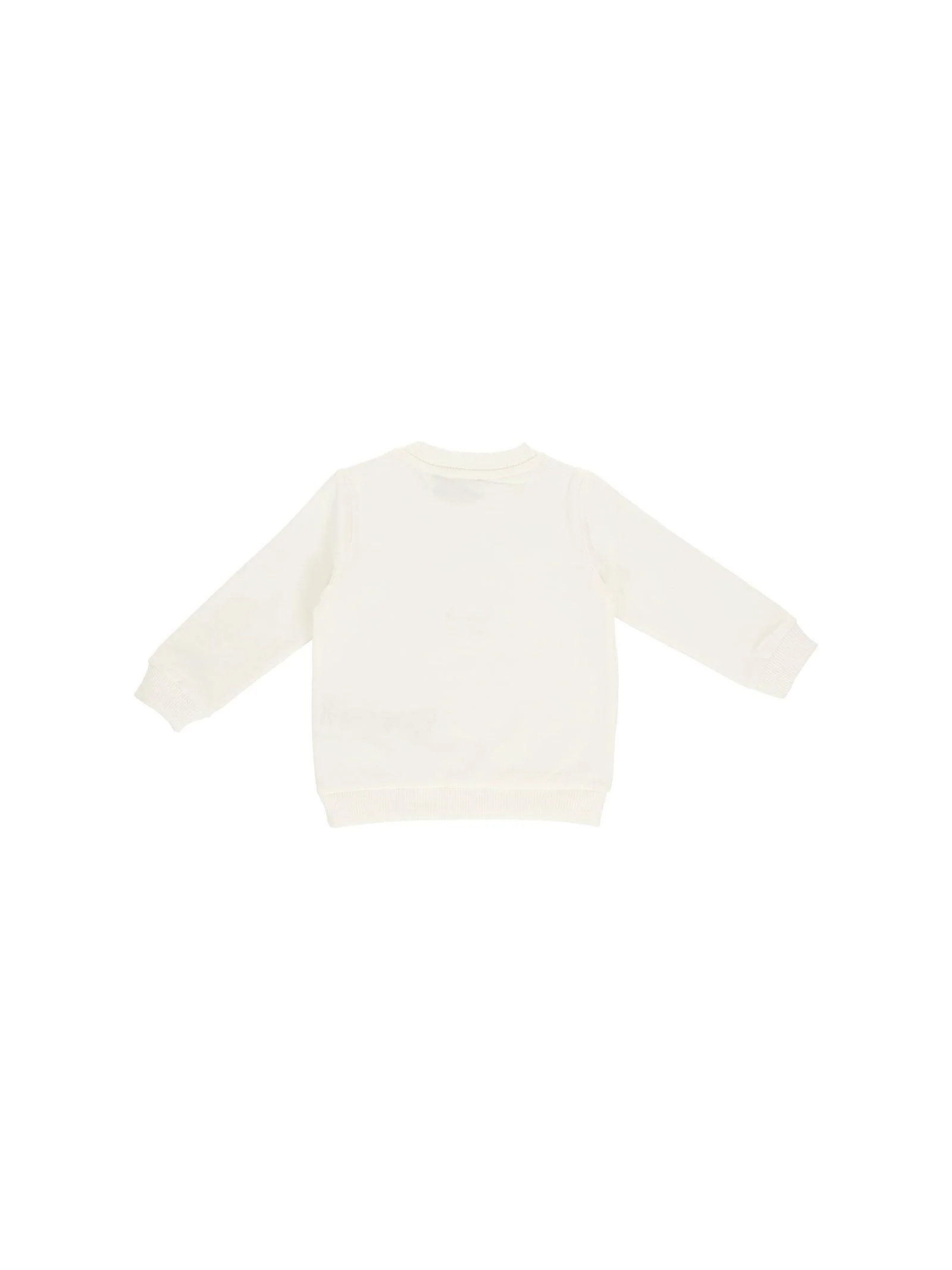 Maglia Moschino bianca con profili a coste e teddy bear con paillettes - Image 2