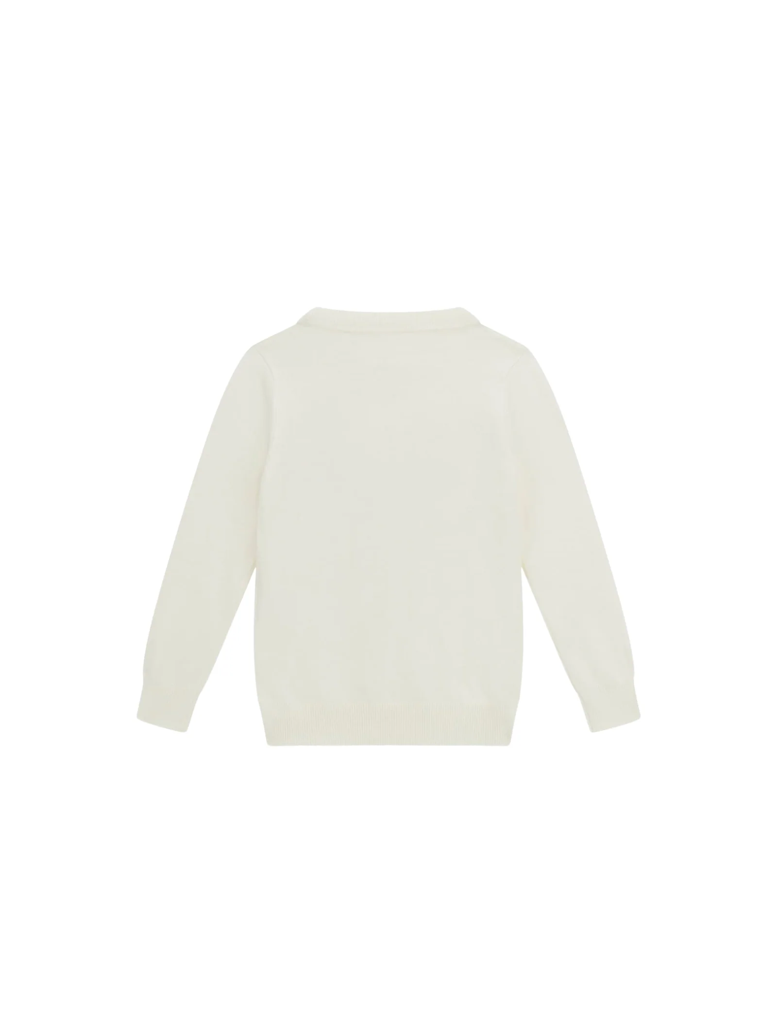 Maglioncino Guess bianco con cuore paillettes e scritta rossa - Image 2