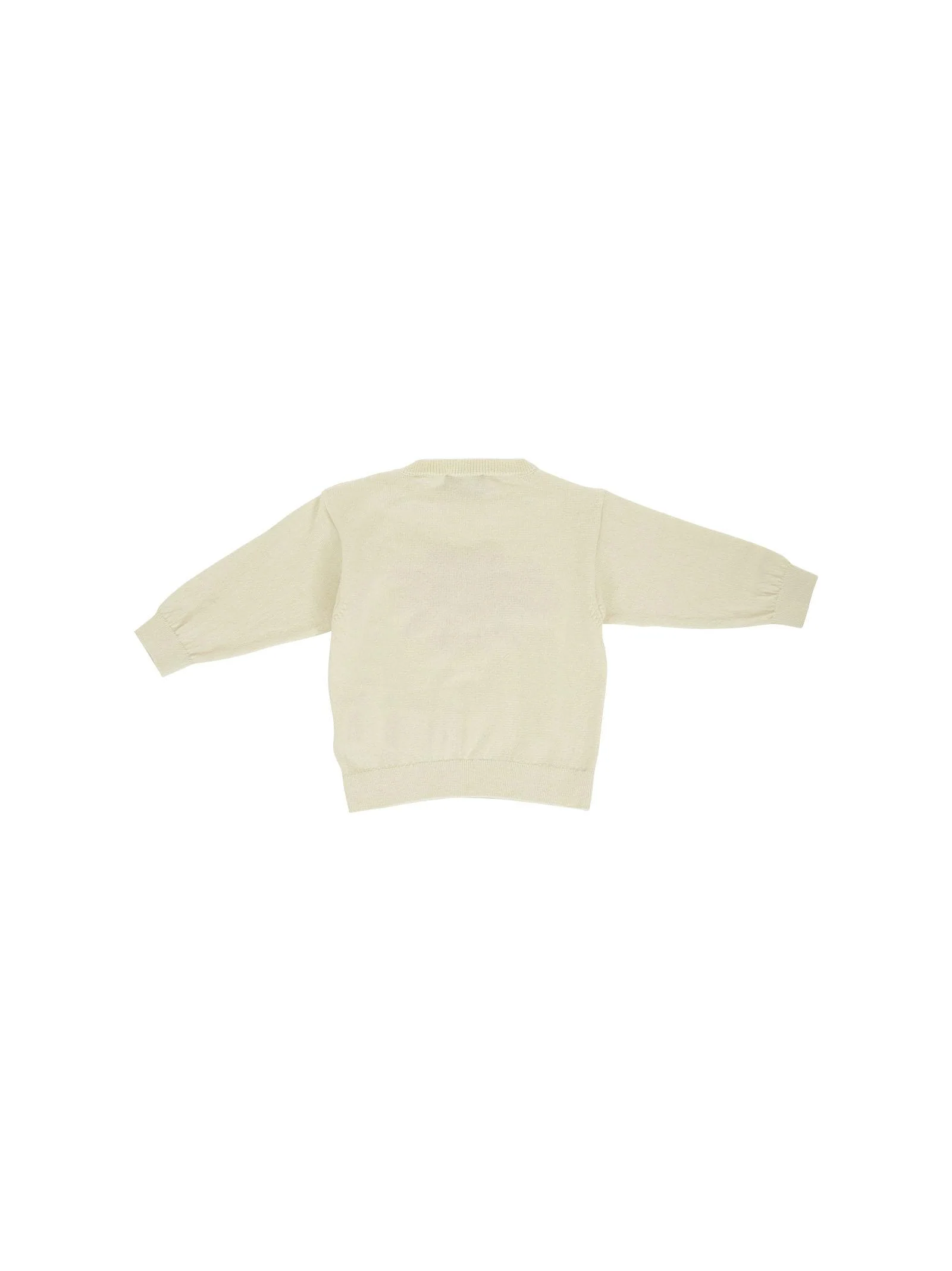 Maglioncino Moschino avorio con faccia teddy e logo - Image 2