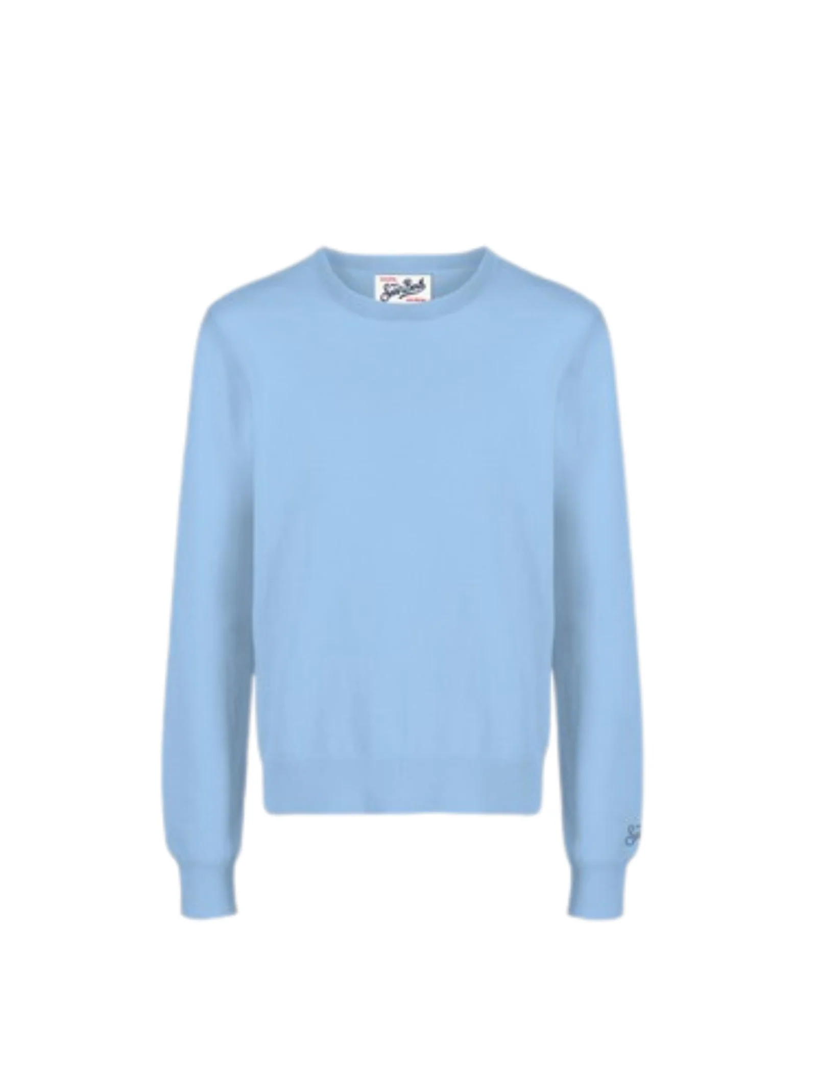 Maglione "62" Saint Barth azzurro in lana merino
