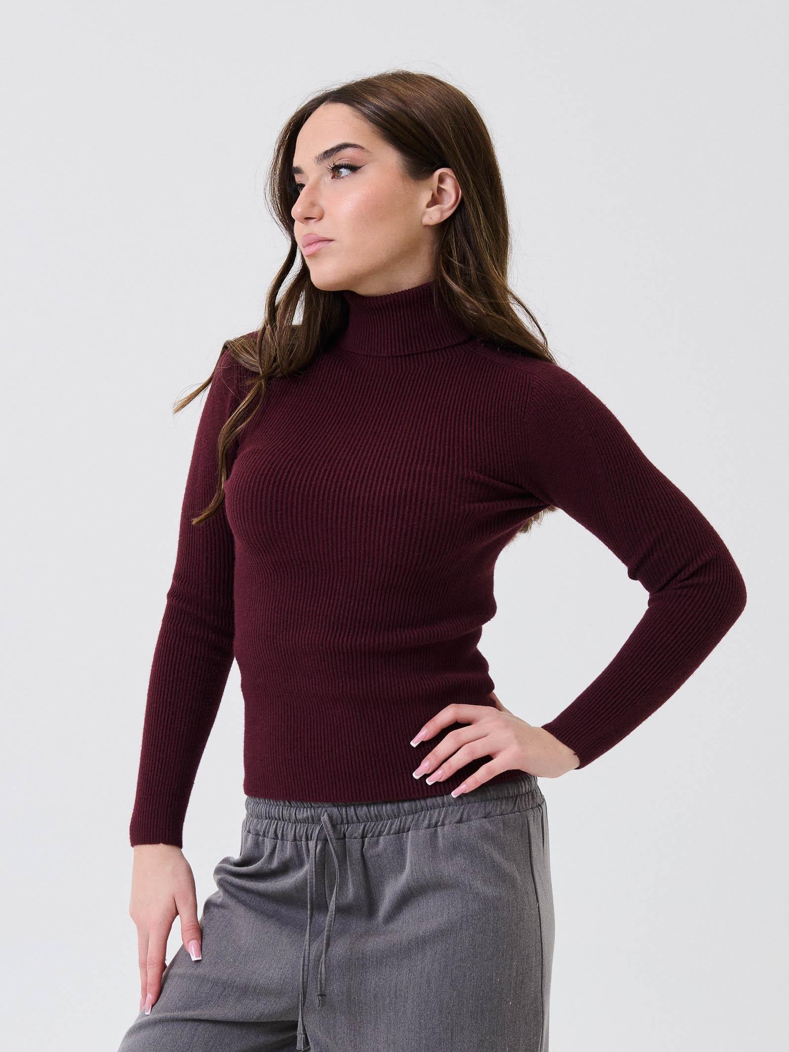 Maglione a collo alto Armoire vino a costine - Image 2